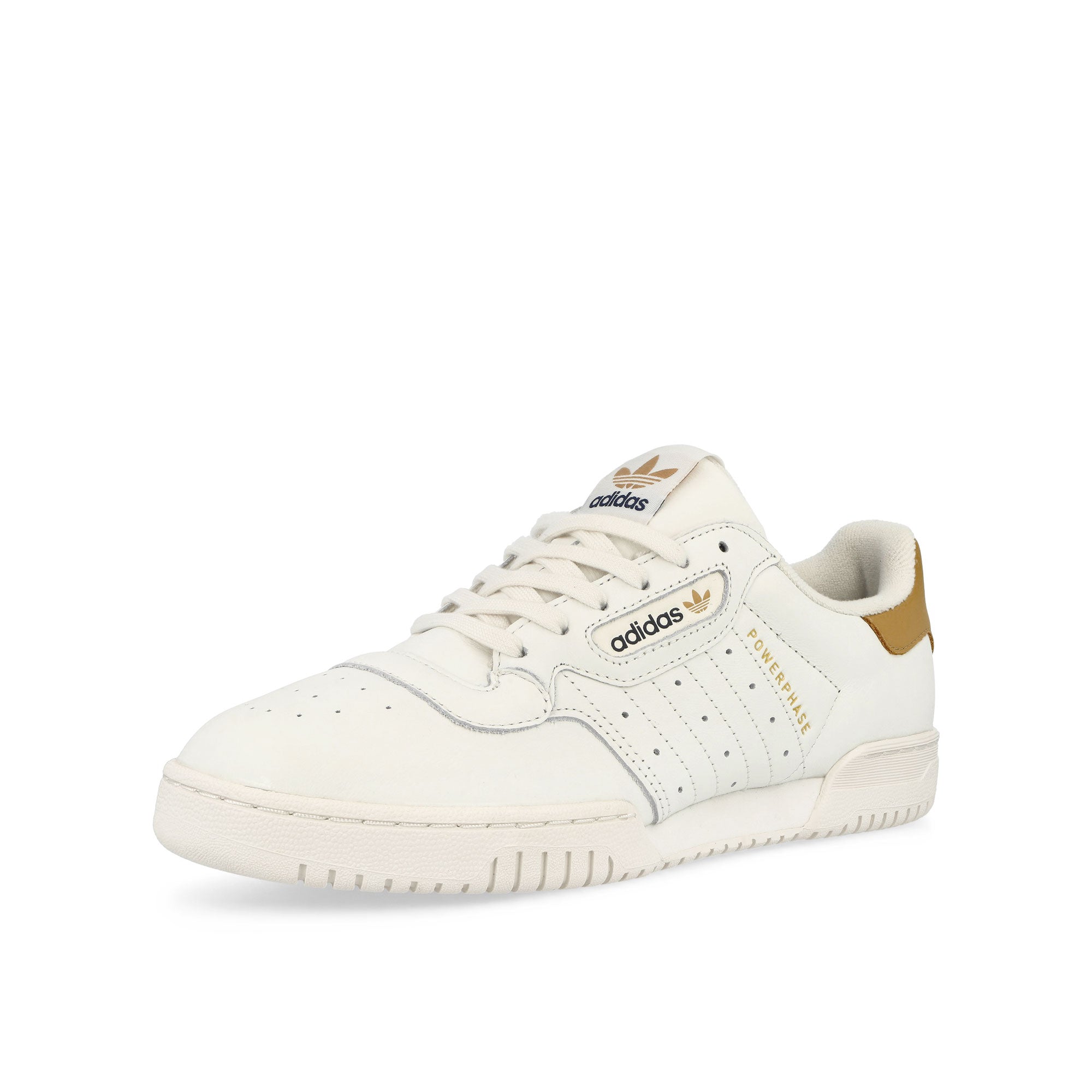 adidas Powerphase Core White / Core White / Core White Low Top Sneakers Close Up | Overkill