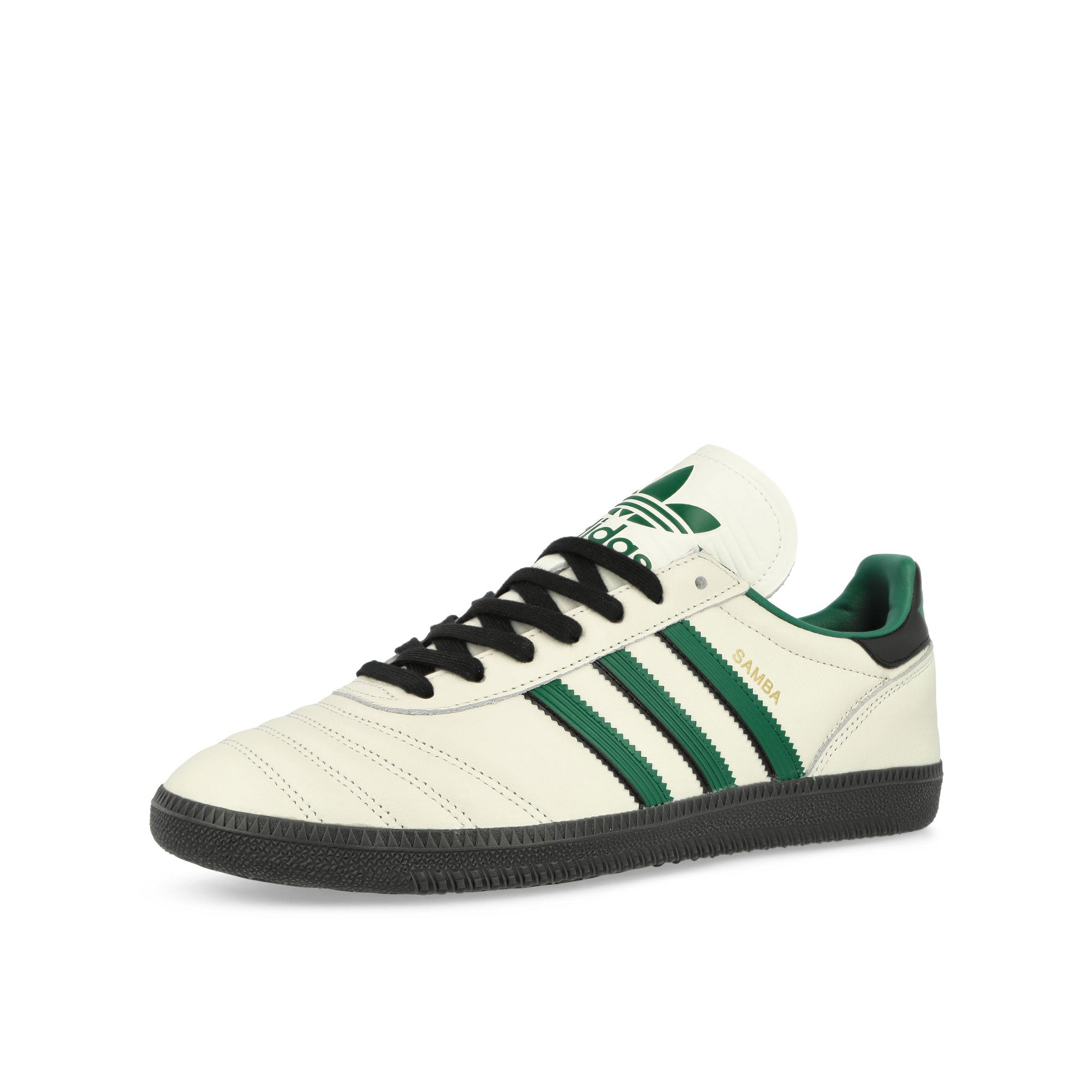 adidas Samba JP Core White / Collegiate Green / Carbon Low Top Sneakers Close Up | Overkill