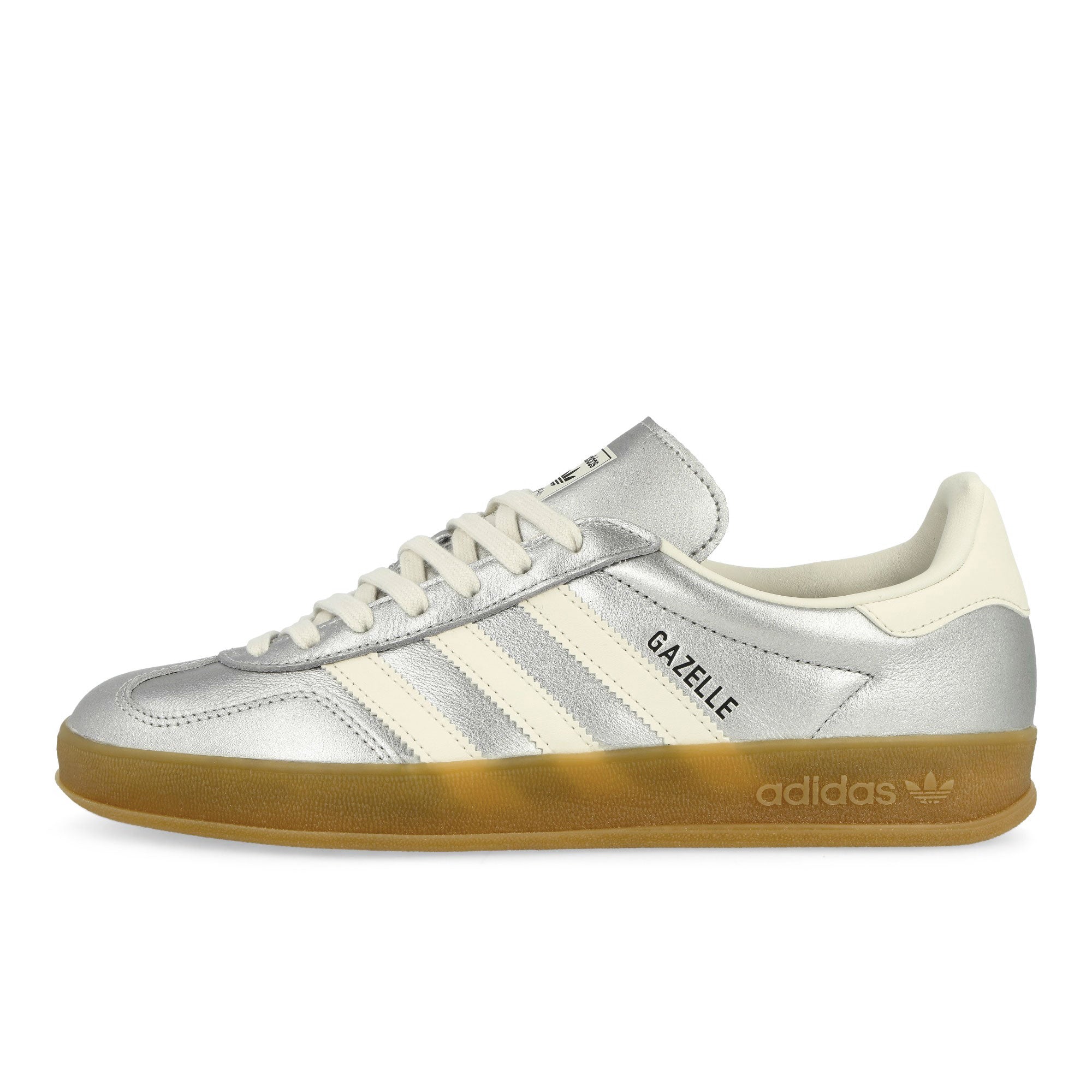 adidas Gazelle Indoor Silver Metallic / Core White / Core Black Low Top Sneakers JR1206 | Overkill