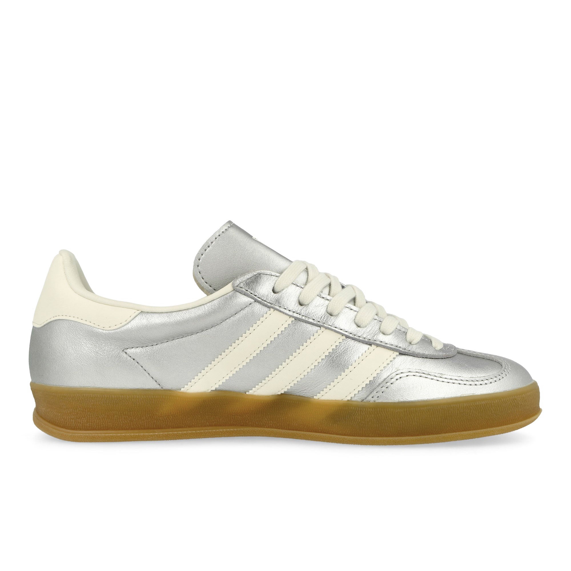 adidas Gazelle Indoor Silver Metallic / Core White / Core Black Low Top Sneakers Silhouette | Overkill