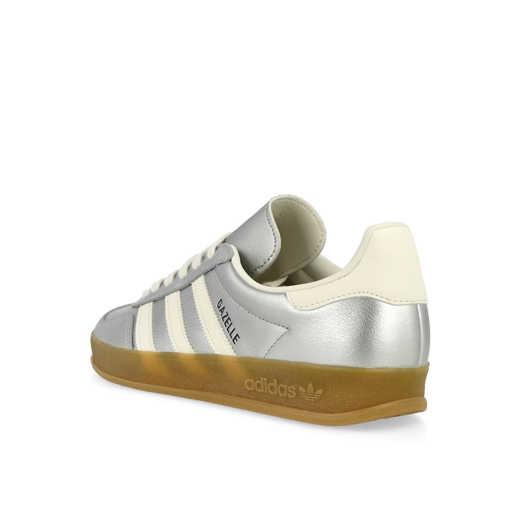 adidas Gazelle Indoor Silver Metallic / Core White / Core Black Low Top Sneakers Material | Overkill