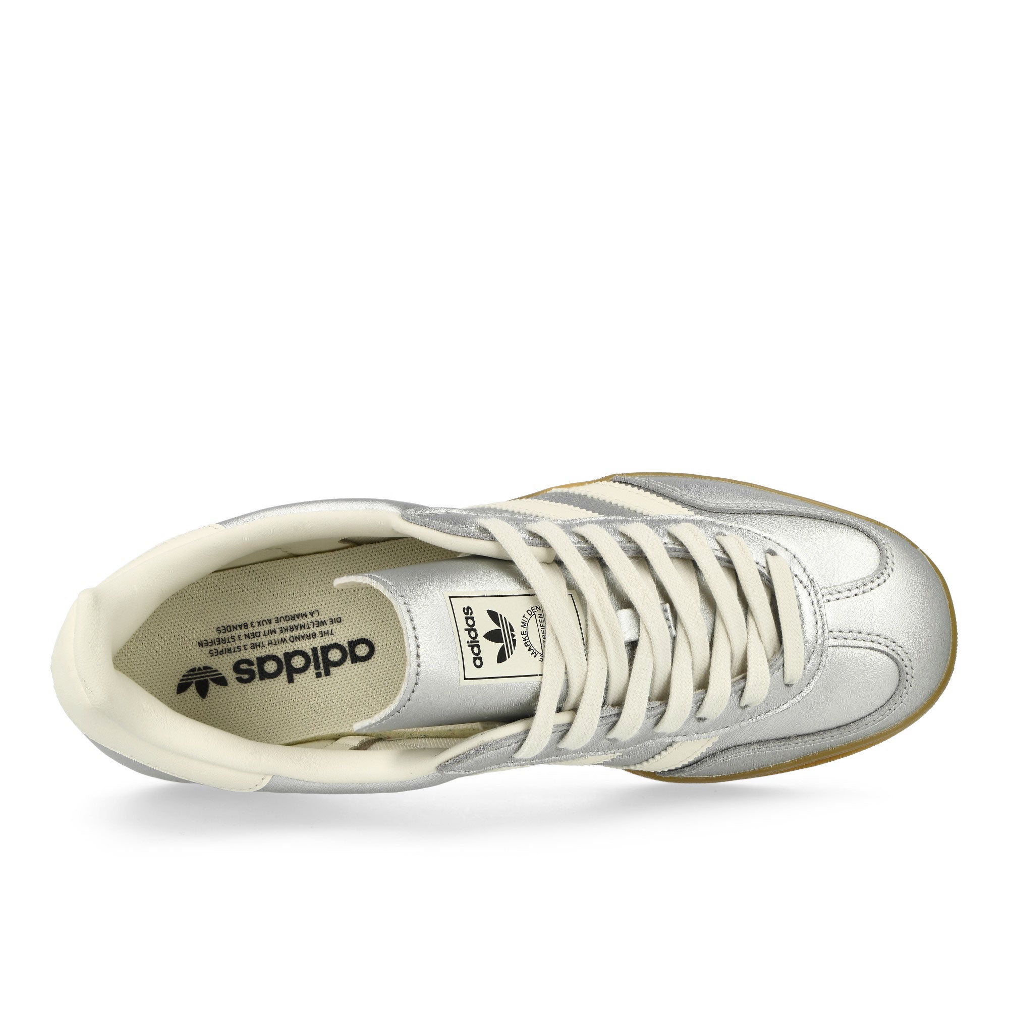 adidas Gazelle Indoor Silver Metallic / Core White / Core Black Low Top Sneakers Detailfoto | Overkill