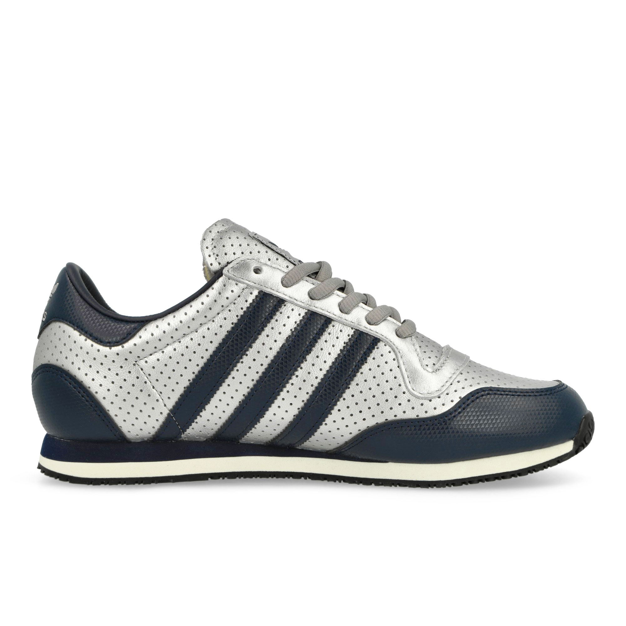 adidas Galaxy OG Silver Metallic / Night Indigo / Off White Low Top Sneakers Silhouette | Overkill