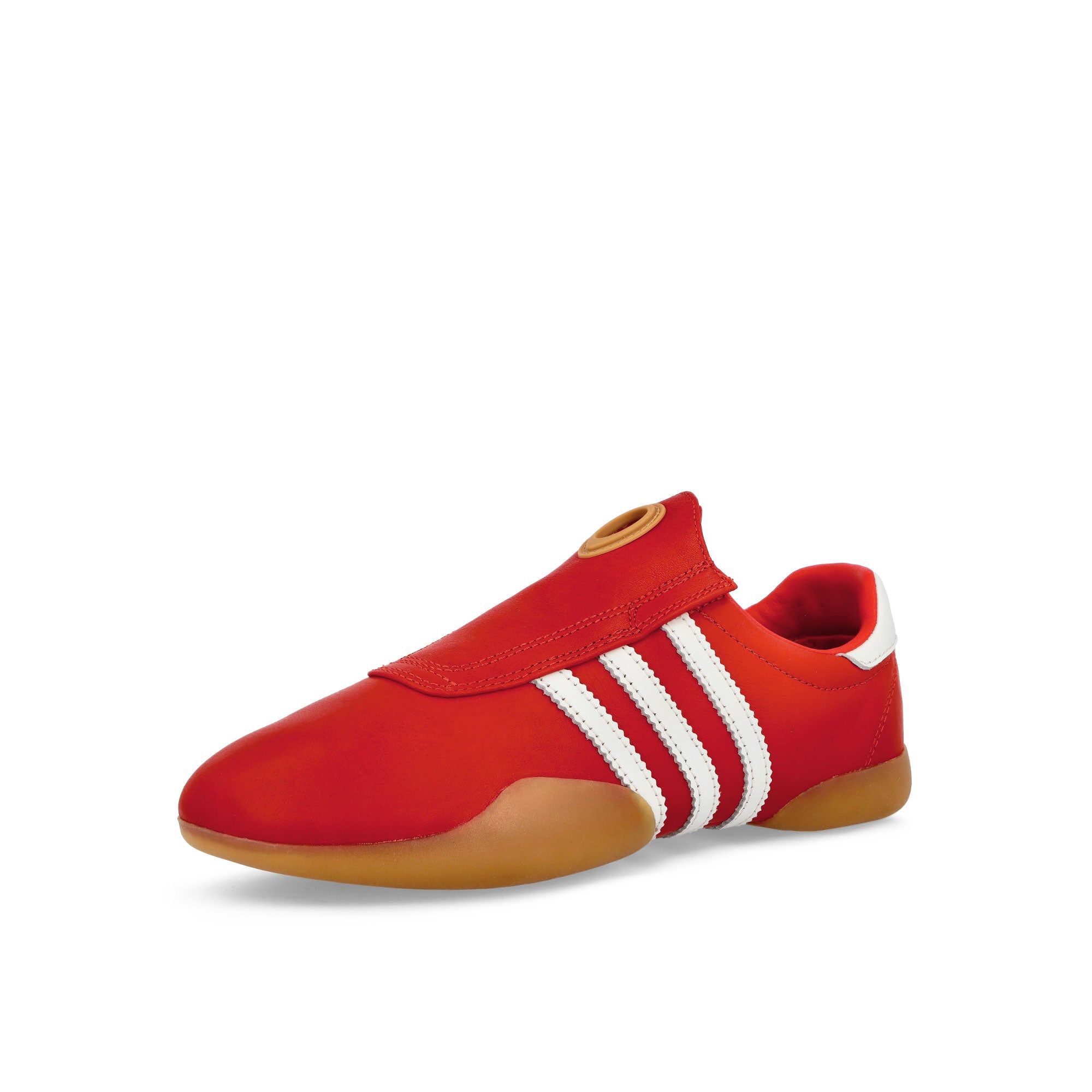adidas Taekwondo Mei W Red / Footwear White / Gum 2 Low Top Sneakers Close Up | Overkill