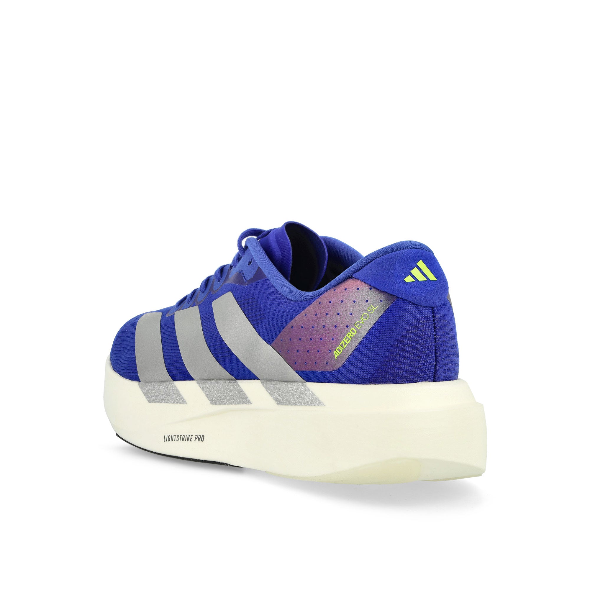 adidas adizero Evo SL M Lucid Blue / Silver Metallic / Lucid Lemon Low Top Sneakers Material | Overkill