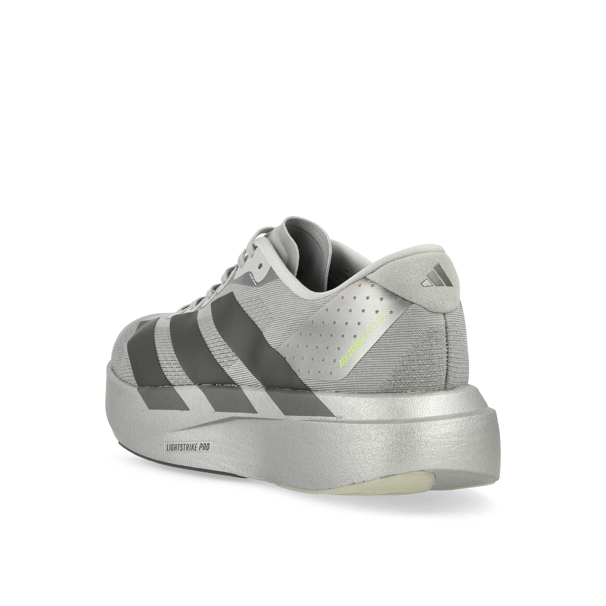 adidas adizero Evo SL M Silver Metallic / Iron Metallic / Halo Silver Low Top Sneakers Material | Overkill