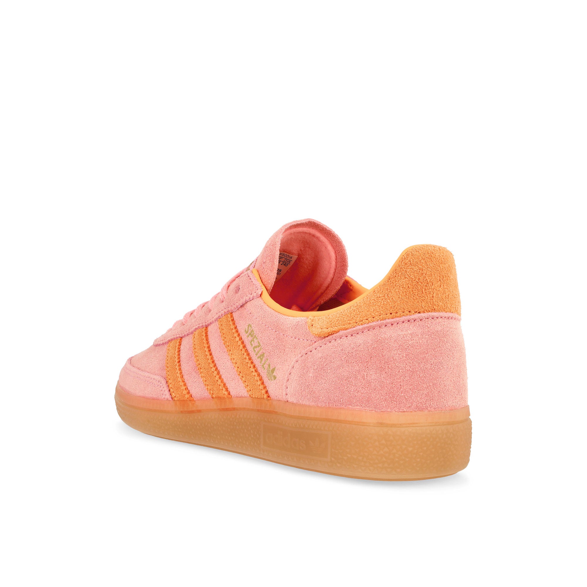 adidas Handball Spezial W Glow Pink / Flash Orange / Gum 1 Low Top Sneakers Material | Overkill