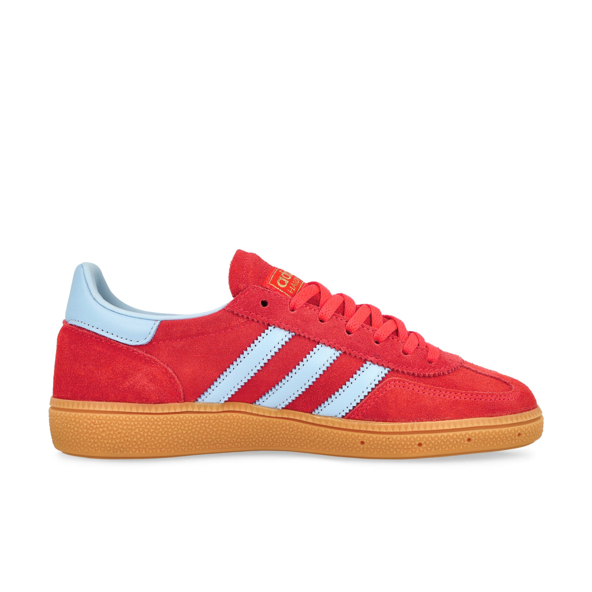 adidas Handball Spezial W Lucid Red / Glow Blue / Gum 1 Low Top Sneaker JR3607 Silhouette | Overkill