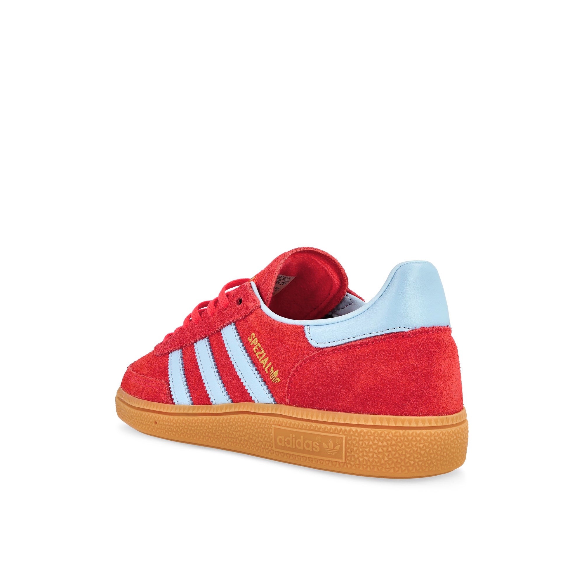adidas Handball Spezial W Lucid Red / Glow Blue / Gum 1 Low Top Sneaker JR3607 Material | Overkill