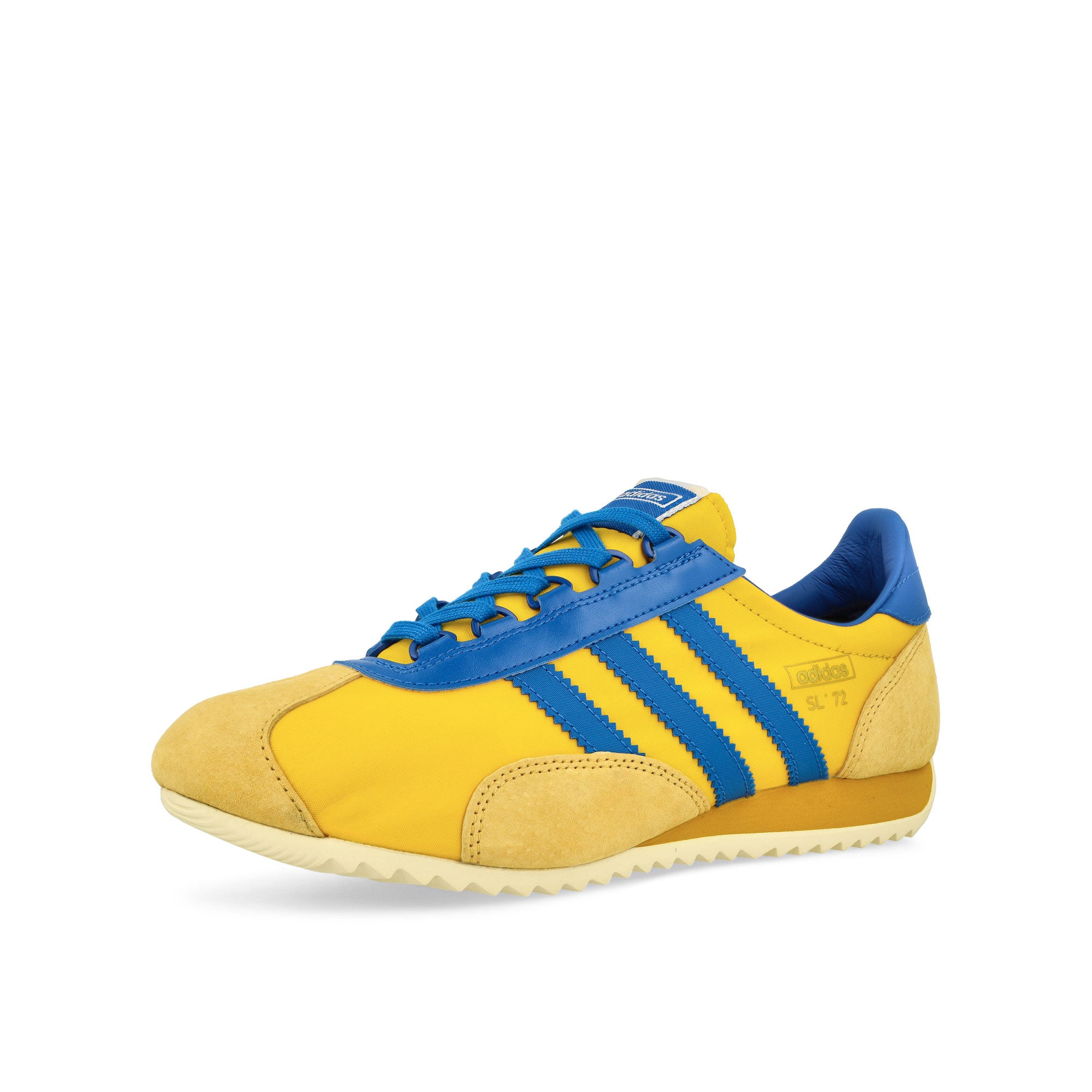 adidas SL 72 PT Bold Gold / Bright Royal / Team Royal Blue Low Top Sneaker JR3638 Close-up | Overkill