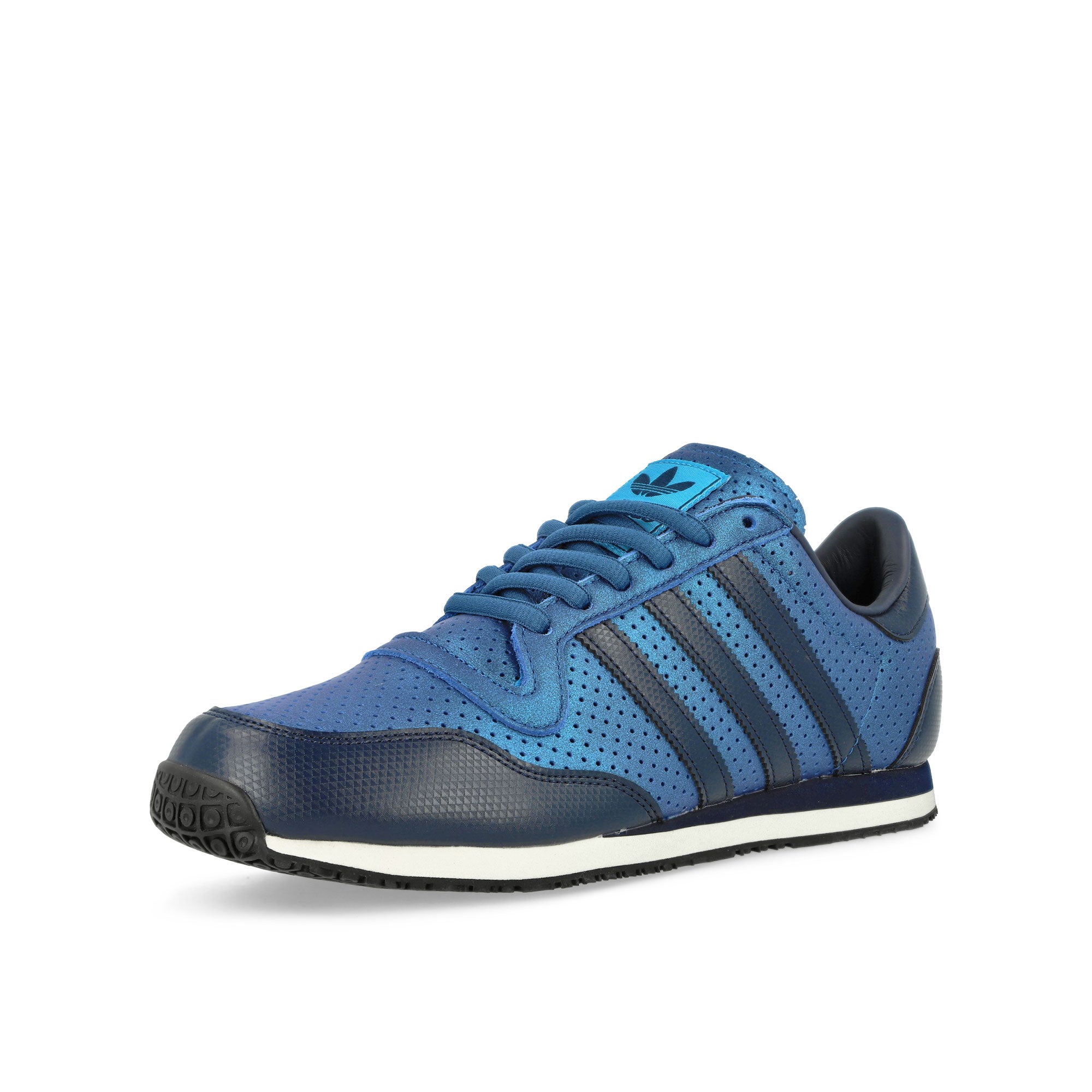 adidas Galaxy OG Blue Metallic / Night Indigo / Off White Low Top Sneakers JR3718 Close-up | Overkill