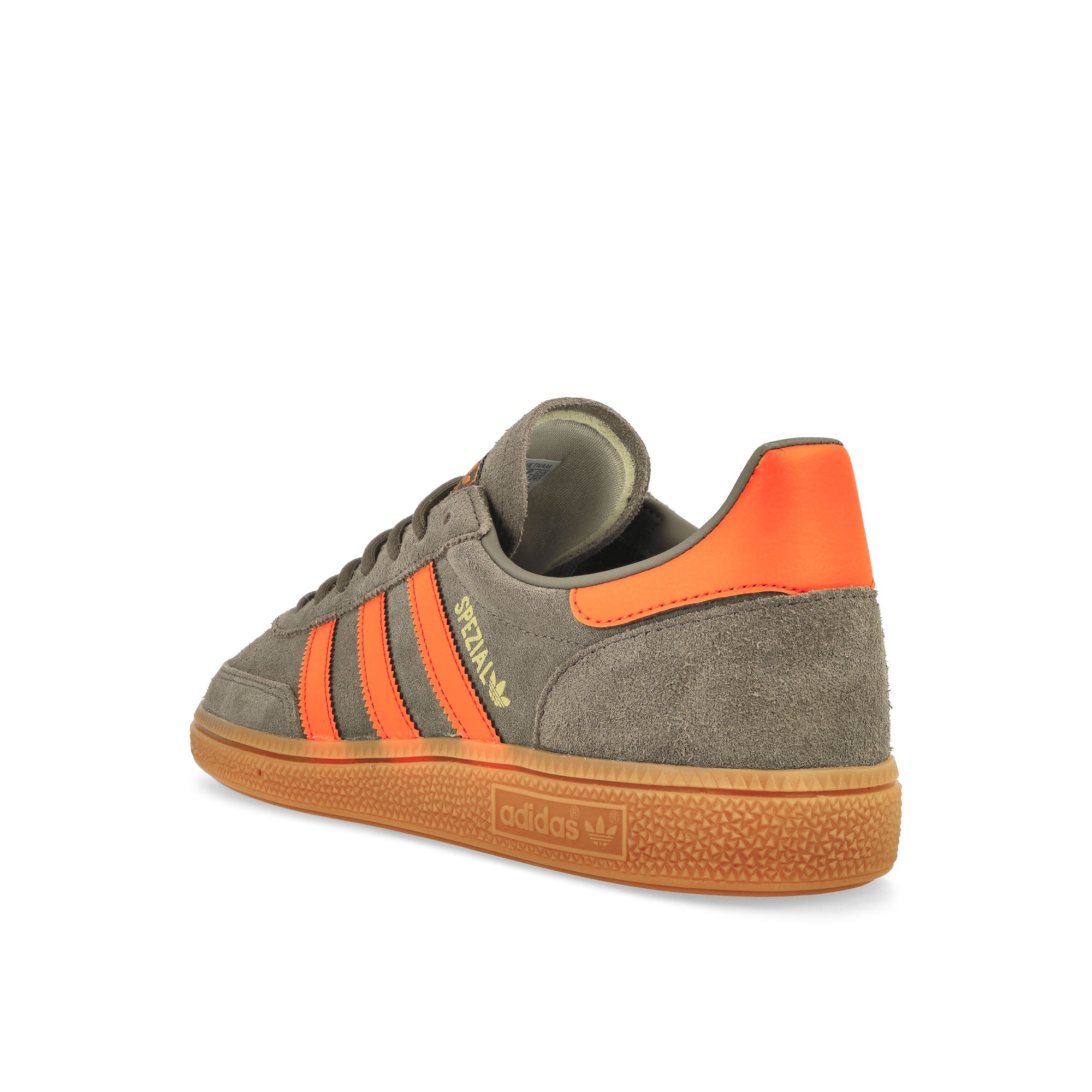 adidas Handball Spezial Cargo Brown / Orange / Gold Metallic Low Top Sneaker JR3846 Material | Overkill