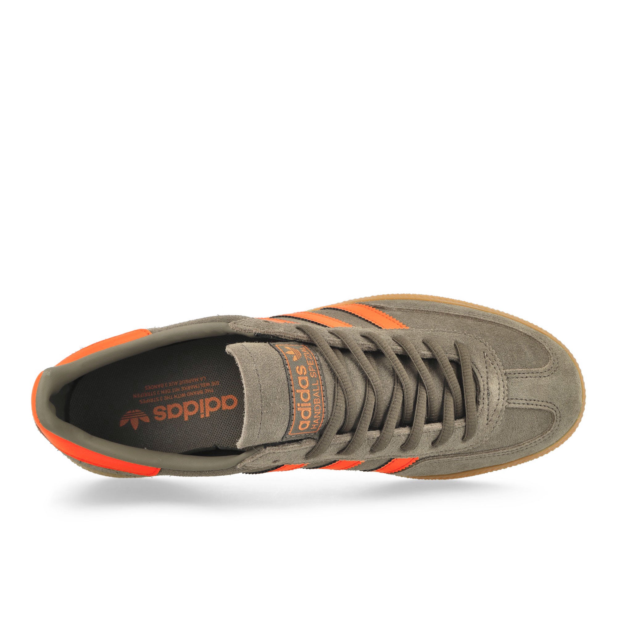 adidas Handball Spezial Cargo Brown / Orange / Gold Metallic Low Top Sneaker JR3846 Detailfoto | Overkill