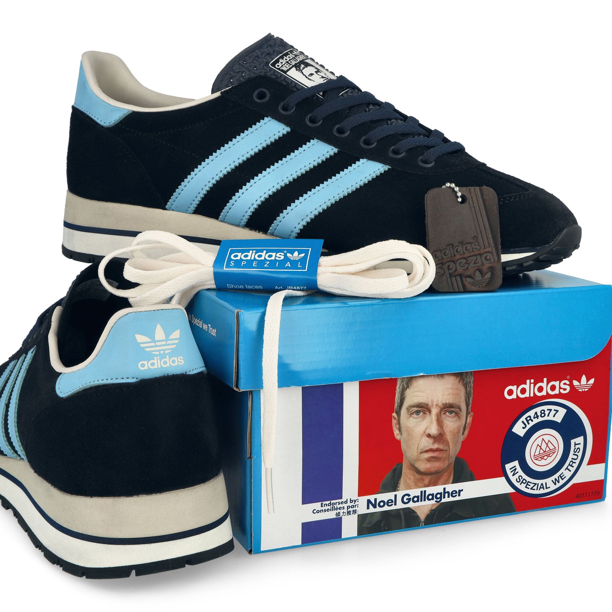 adidas NG Marathon SPZL Night Navy / Clear Blue / Core Black Low Top Sneakers JR4877 Material | Overkill