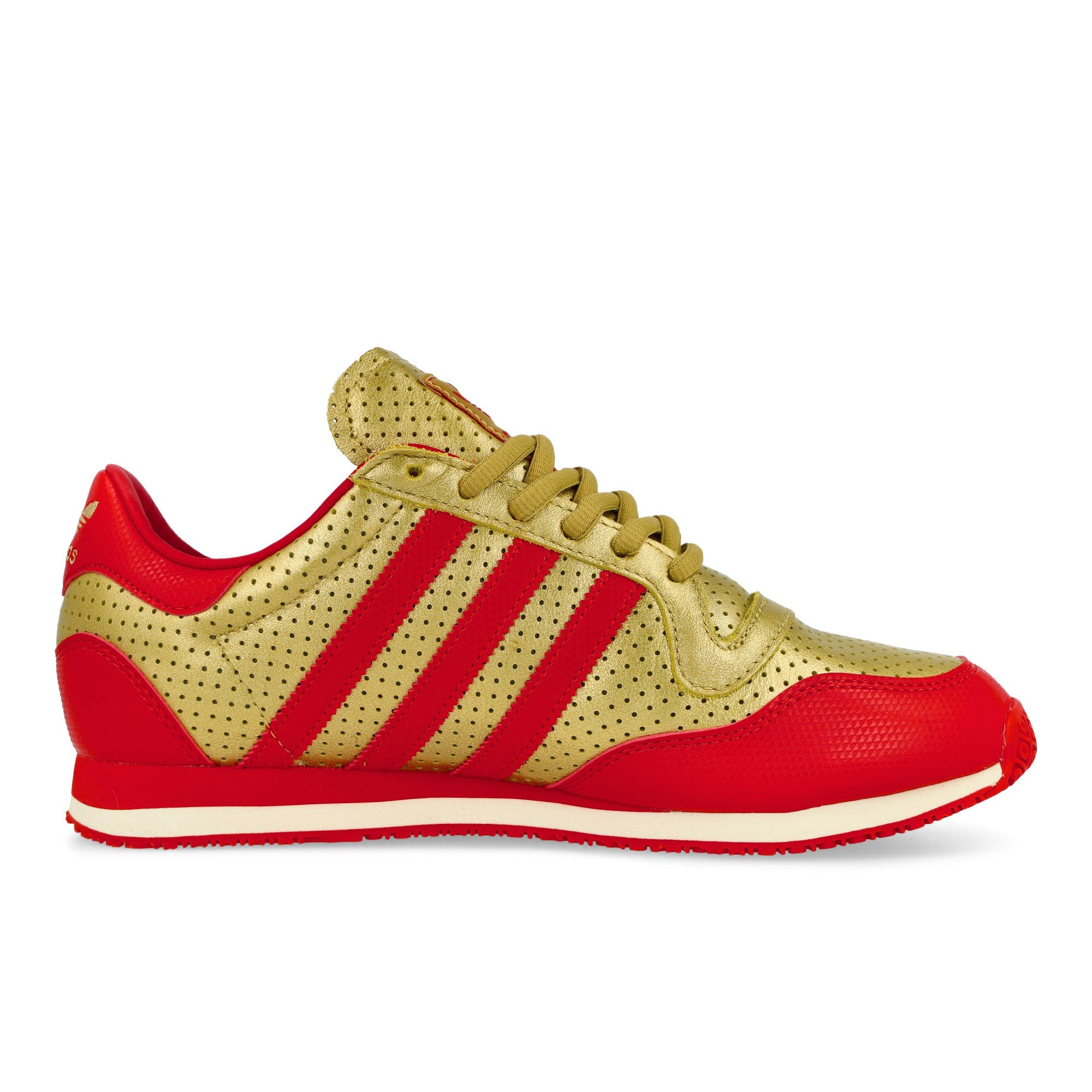 adidas Galaxy OG Gold Metallic / Red / Off White Low Top Sneakers Silhouette | Overkill