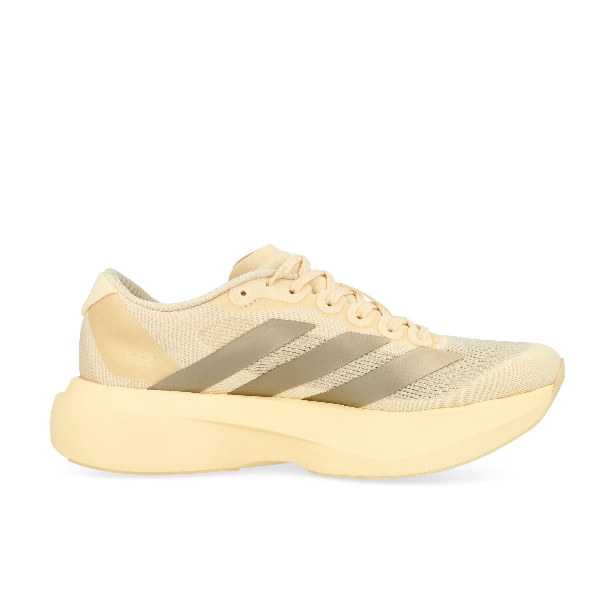adidas adizero Evo SL W Wonder White / Cyber Metallic / Warm Vanilla Low Top Sneakers Silhouette | Overkill