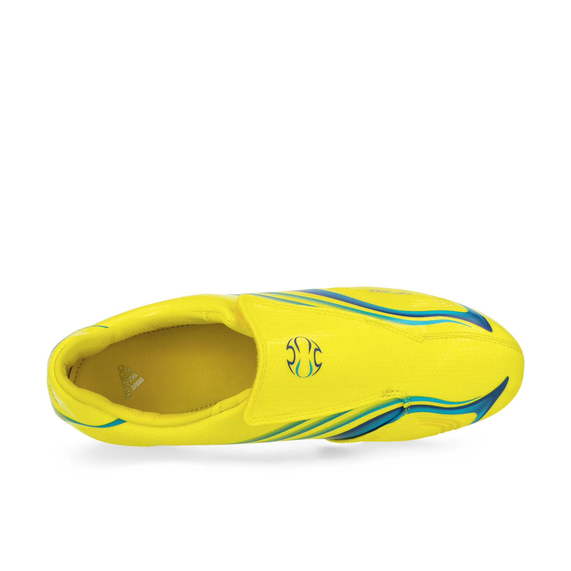 adidas Taekwondo F50 W Bright Yellow / Bright Blue / Team Royal Blue Low Top Sneakers Detailfoto | Overkill