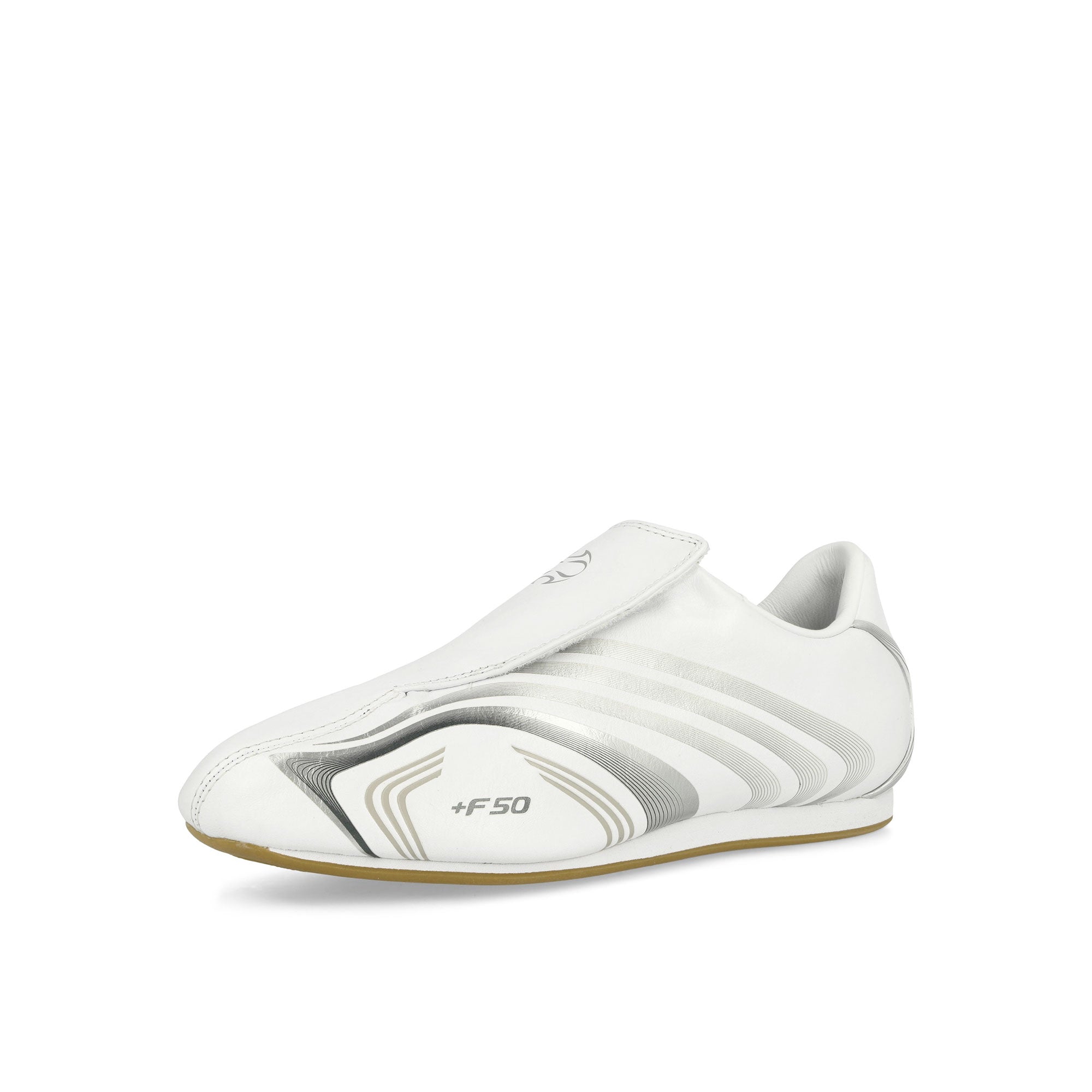 adidas Taekwondo F50 W Footwear White / Silver Metallic / Iron Metallic Low Top Sneakers JR6404 Close-up | Overkill