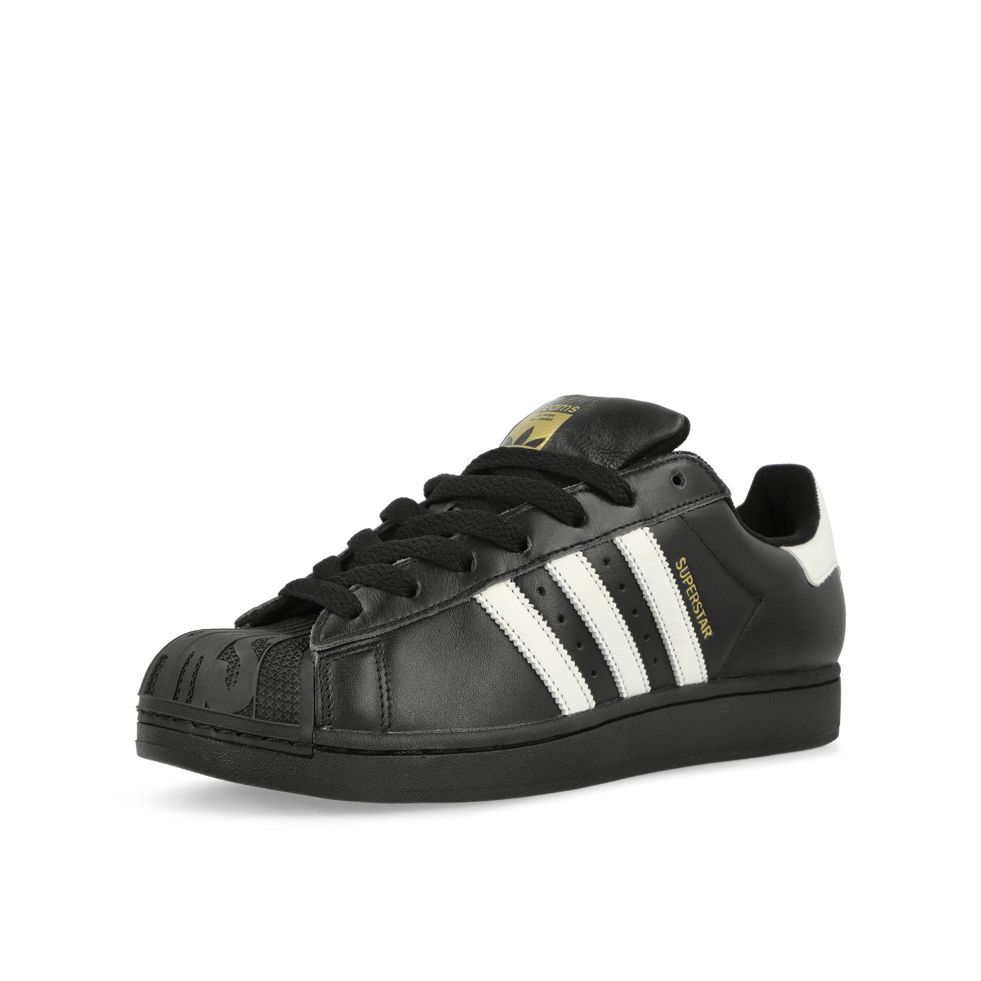 Beams x adidas Superstar Core Black / Footwear White / Gold Metallic Low Top Sneaker JR6484 Close-up | Overkill