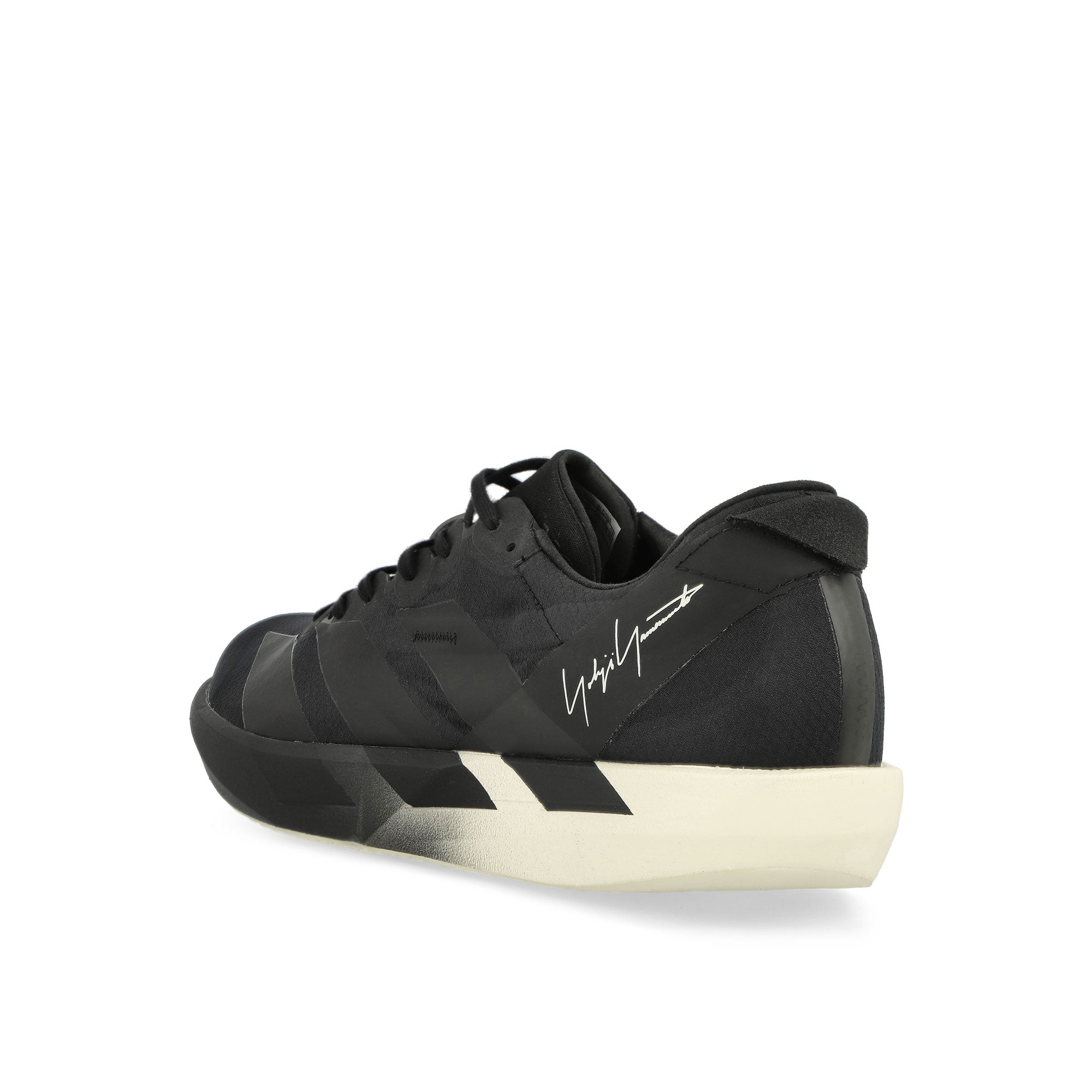 Y-3 Adios 9 Black / Black / Off White Low Top Sneakers JR6652 Close-up | Overkill