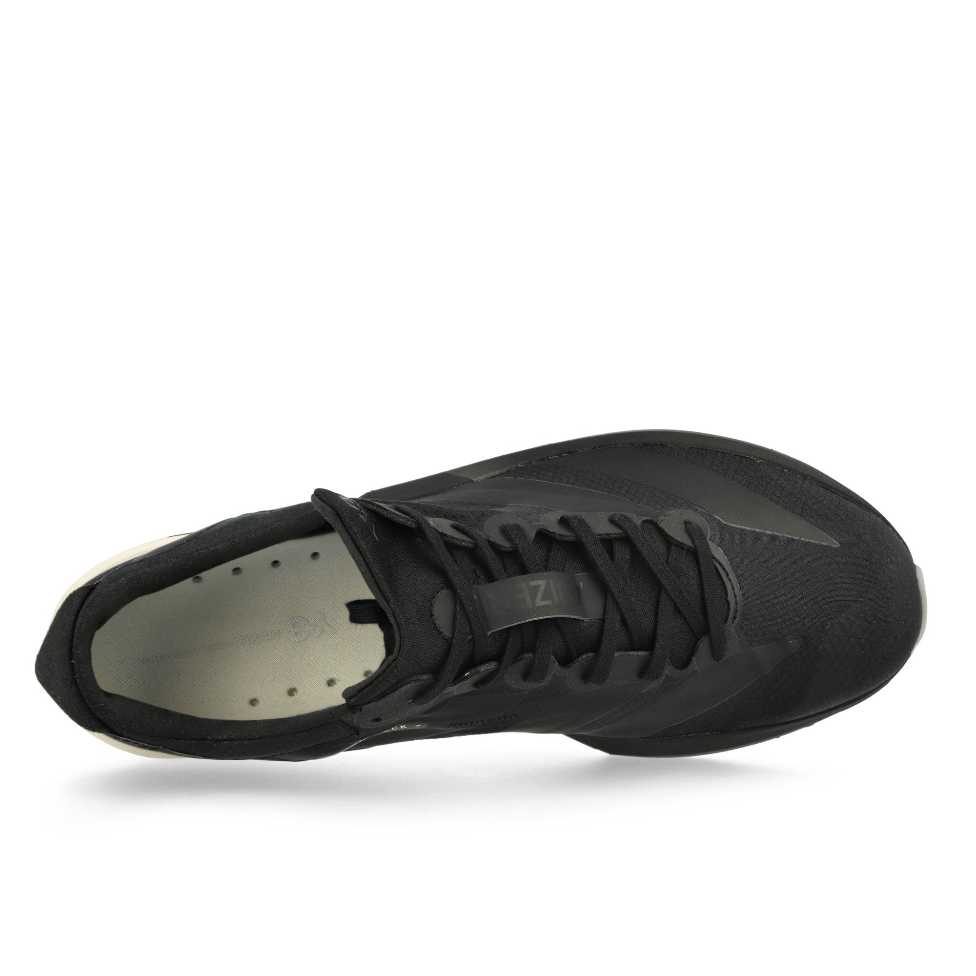 Y-3 Adios 9 Black / Black / Off White Low Top Sneakers JR6652 Detail View 1 | Overkill