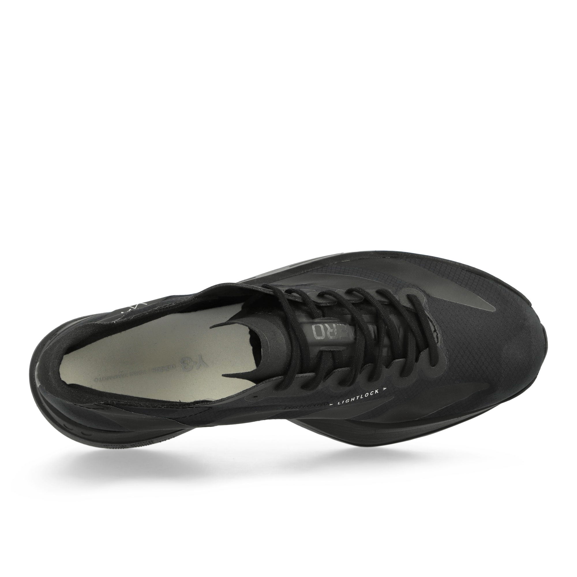 Y-3 Adizero Adios Pro 4 Black / Black / Off White Low Top Sneakers Detail View 1 | Overkill