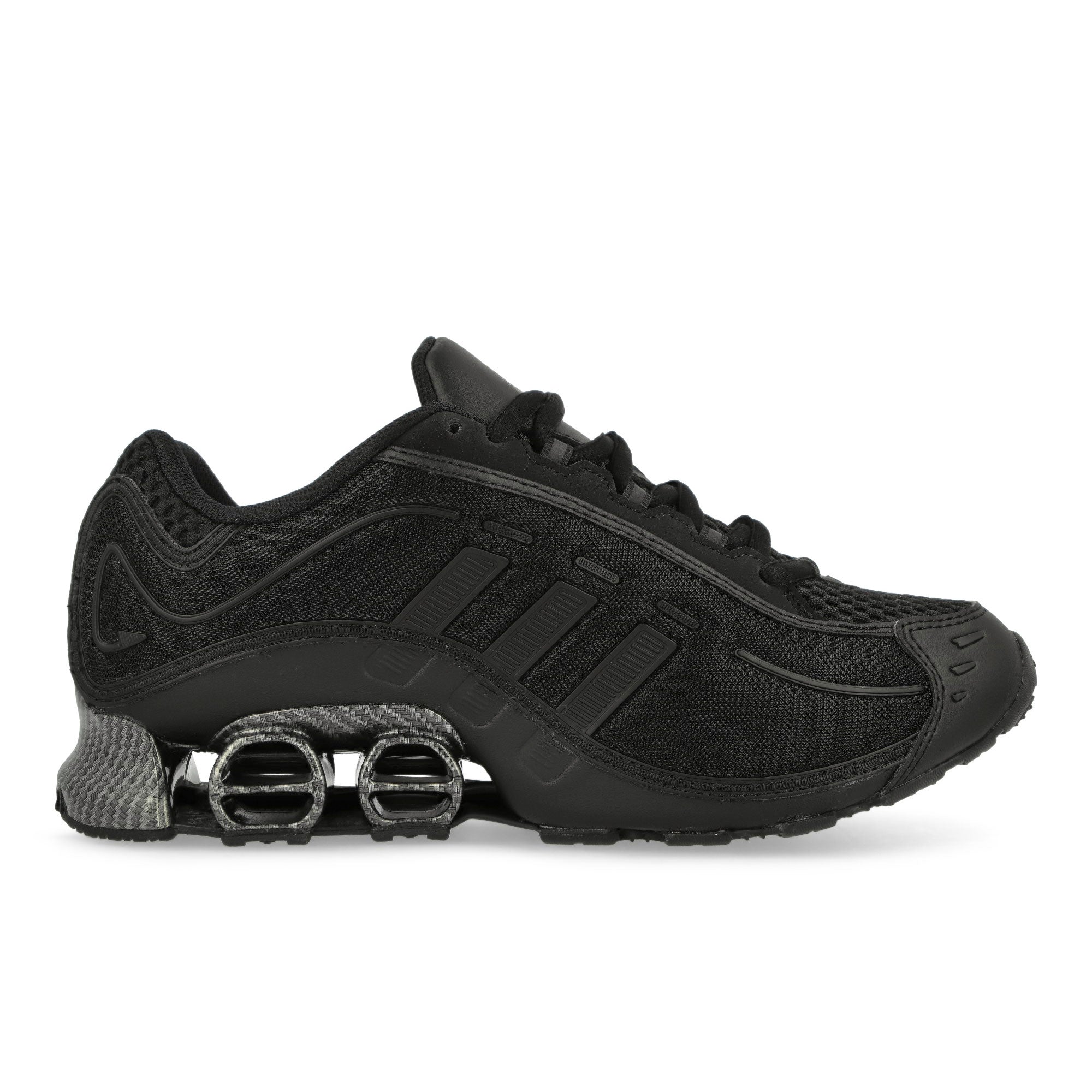 adidas Megaride O1 Core Black / Core Black / Iron Metallic Low Top Sneakers JR6937 Silhouette | Overkill