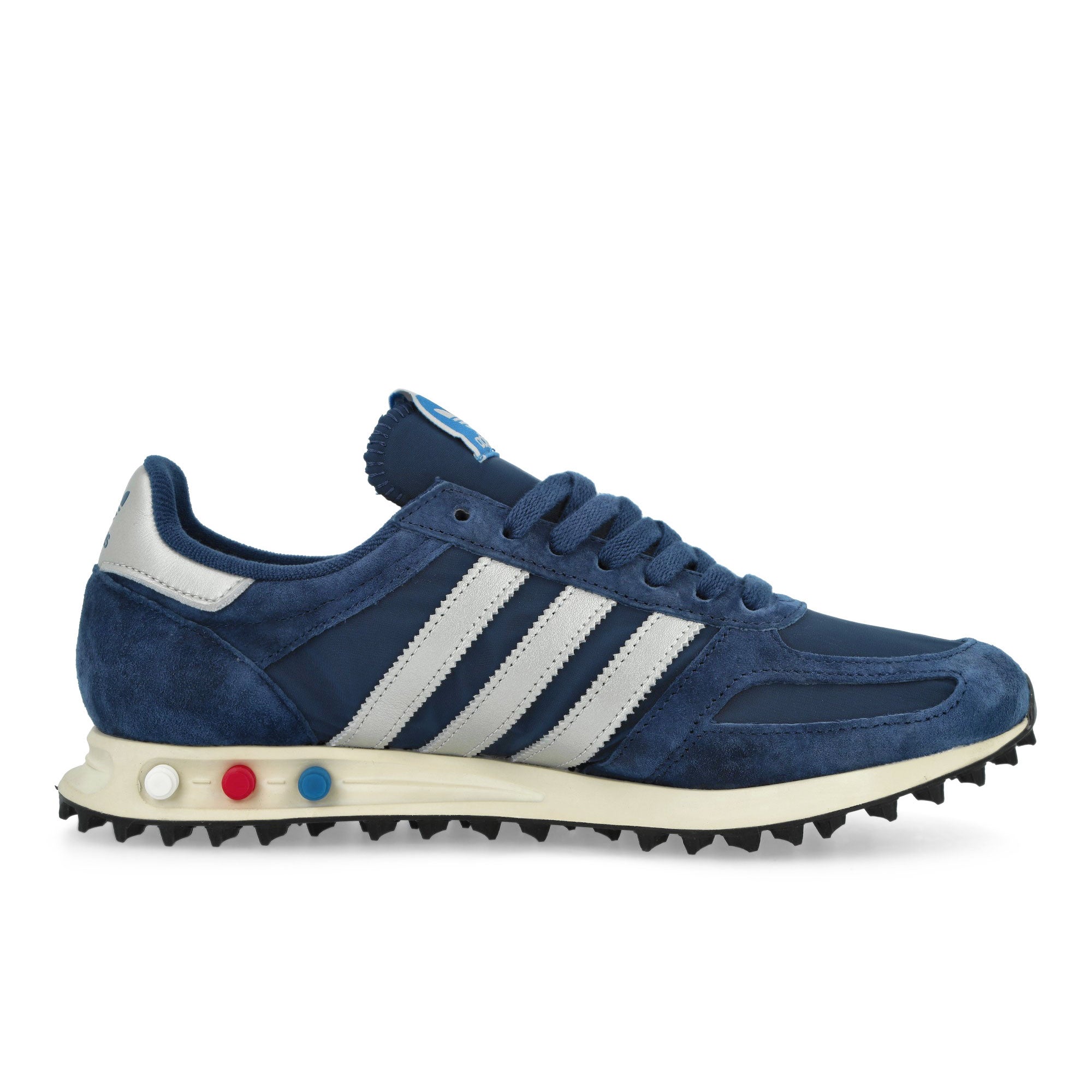adidas LA Trainer OG Dark Blue / Silver Metallic / Off White Low Top Sneakers JR7171 Silhouette | Overkill