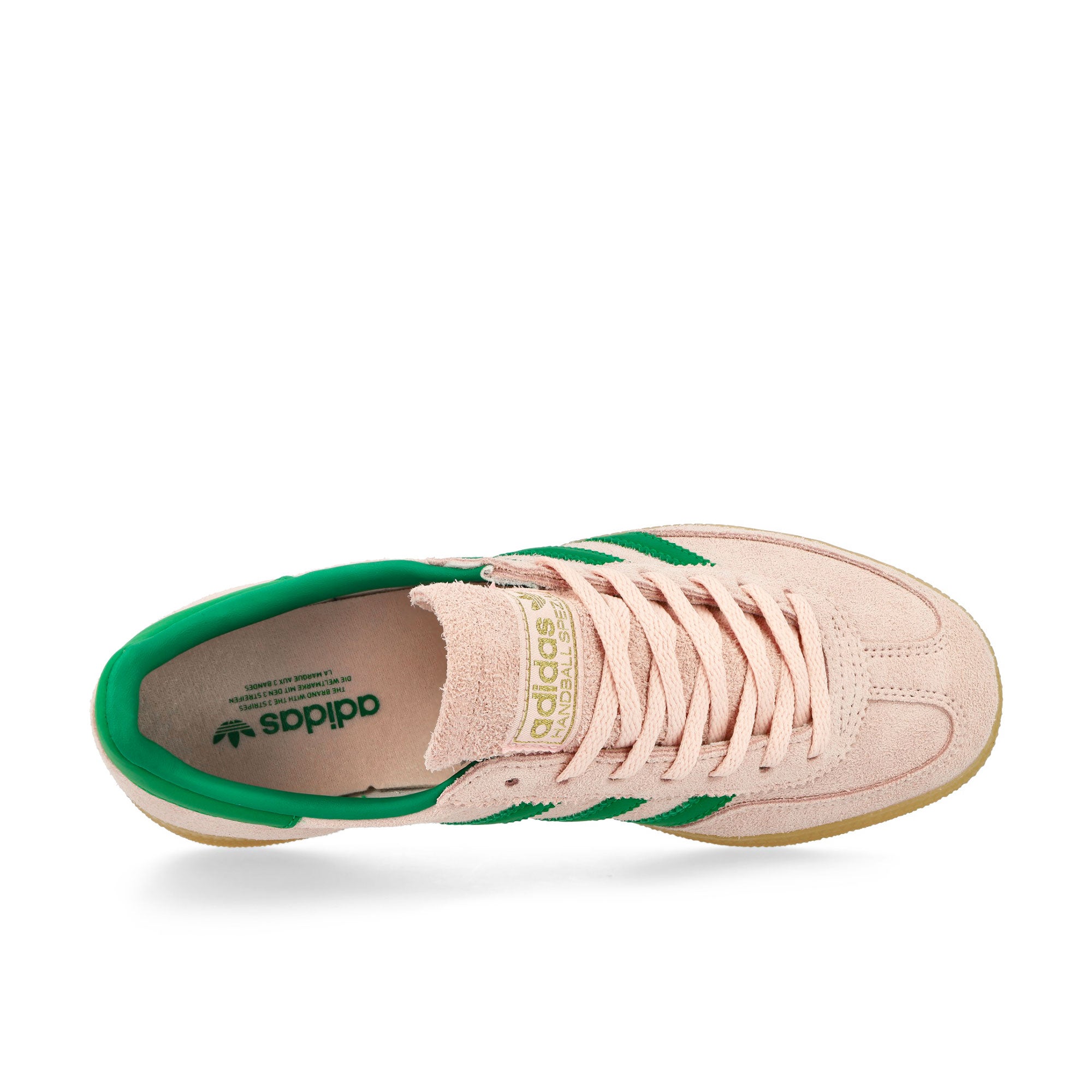 adidas Handball Spezial W Clear Pink / Green / Gold Metallic Low Top Sneakers Detailfoto | Overkill