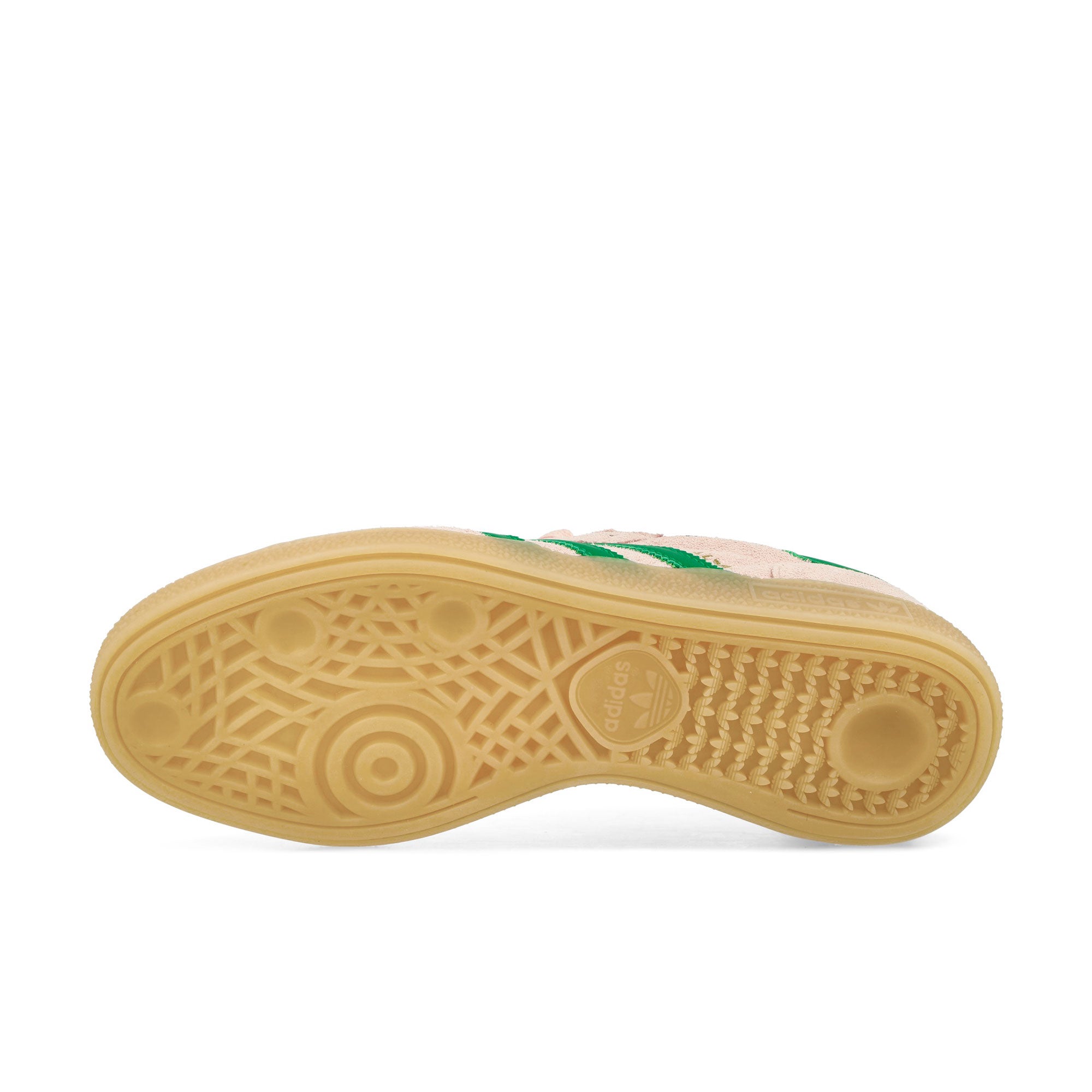 adidas Handball Spezial W Clear Pink / Green / Gold Metallic Low Top Sneakers Detail View 1 | Overkill