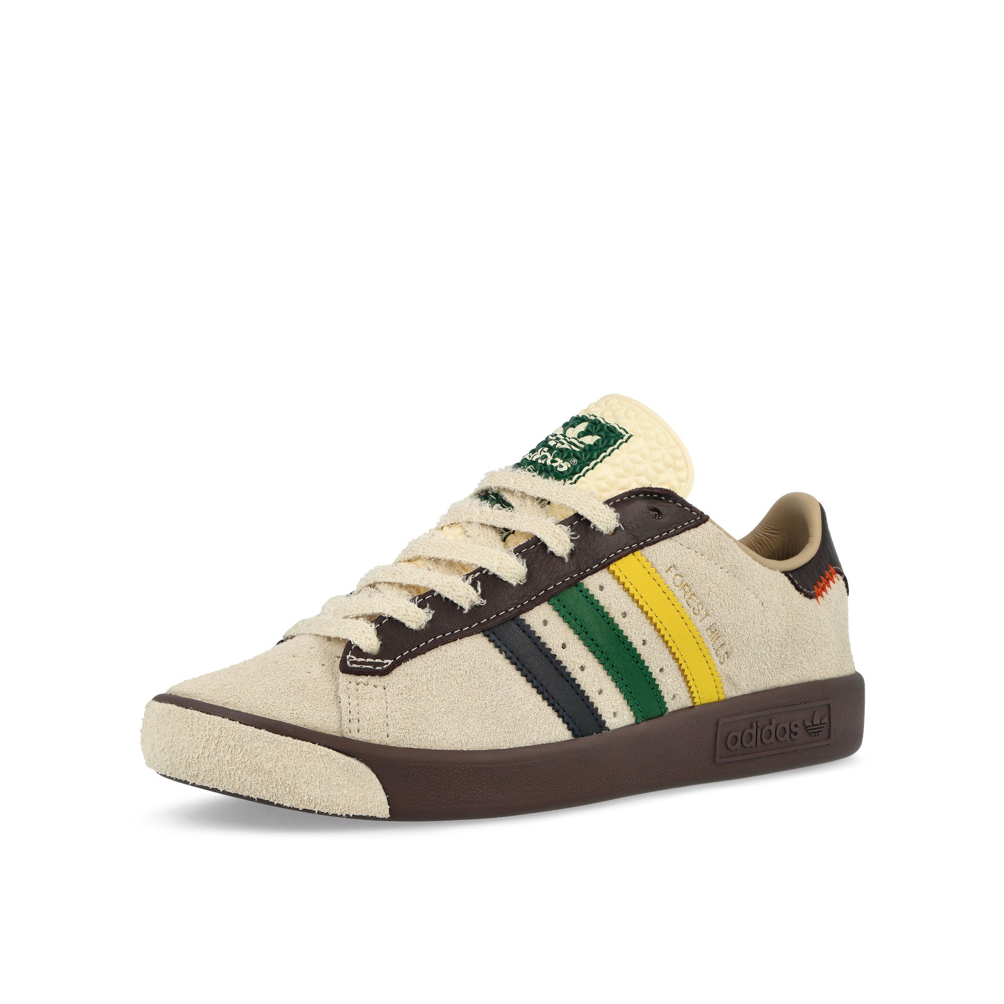 adidas Forest Hills Cream White / Pantone / Night Red Low Top Sneakers Close Up | Overkill