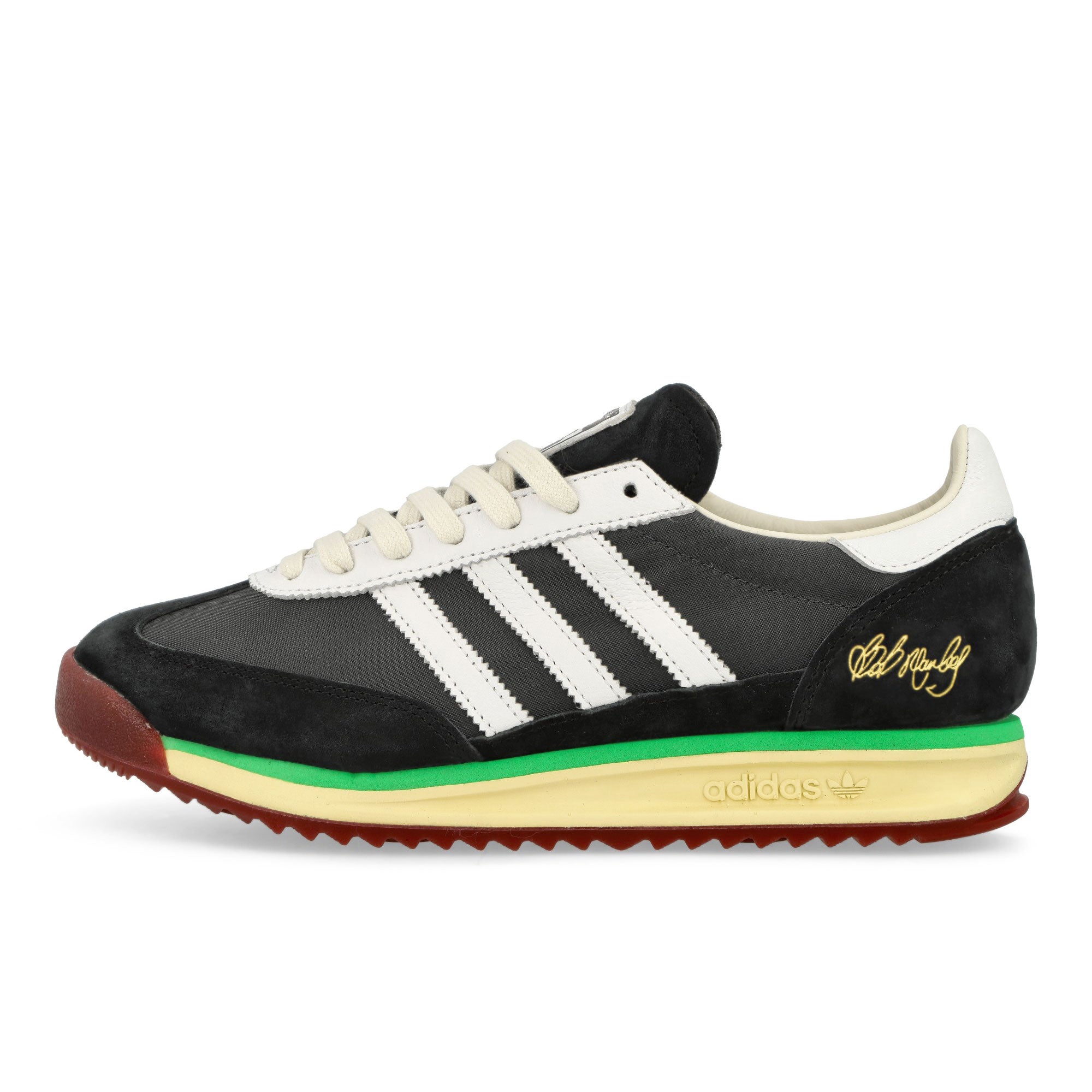 adidas SL 72 Bob Marley Core Black / Footwear White / Off White Low Top Sneakers JR7973 | Overkill