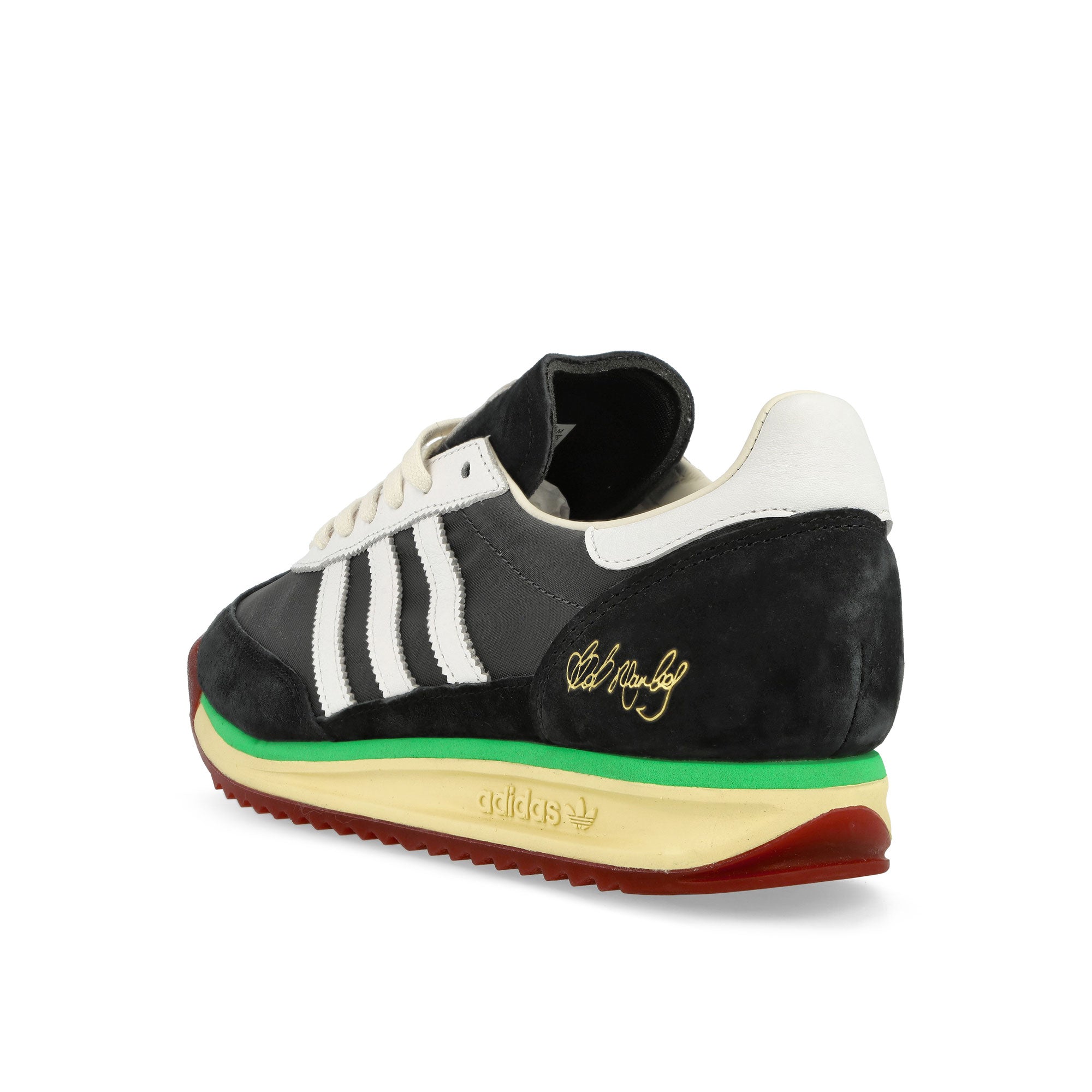 adidas SL 72 Bob Marley Core Black / Footwear White / Off White Low Top Sneakers Material | Overkill