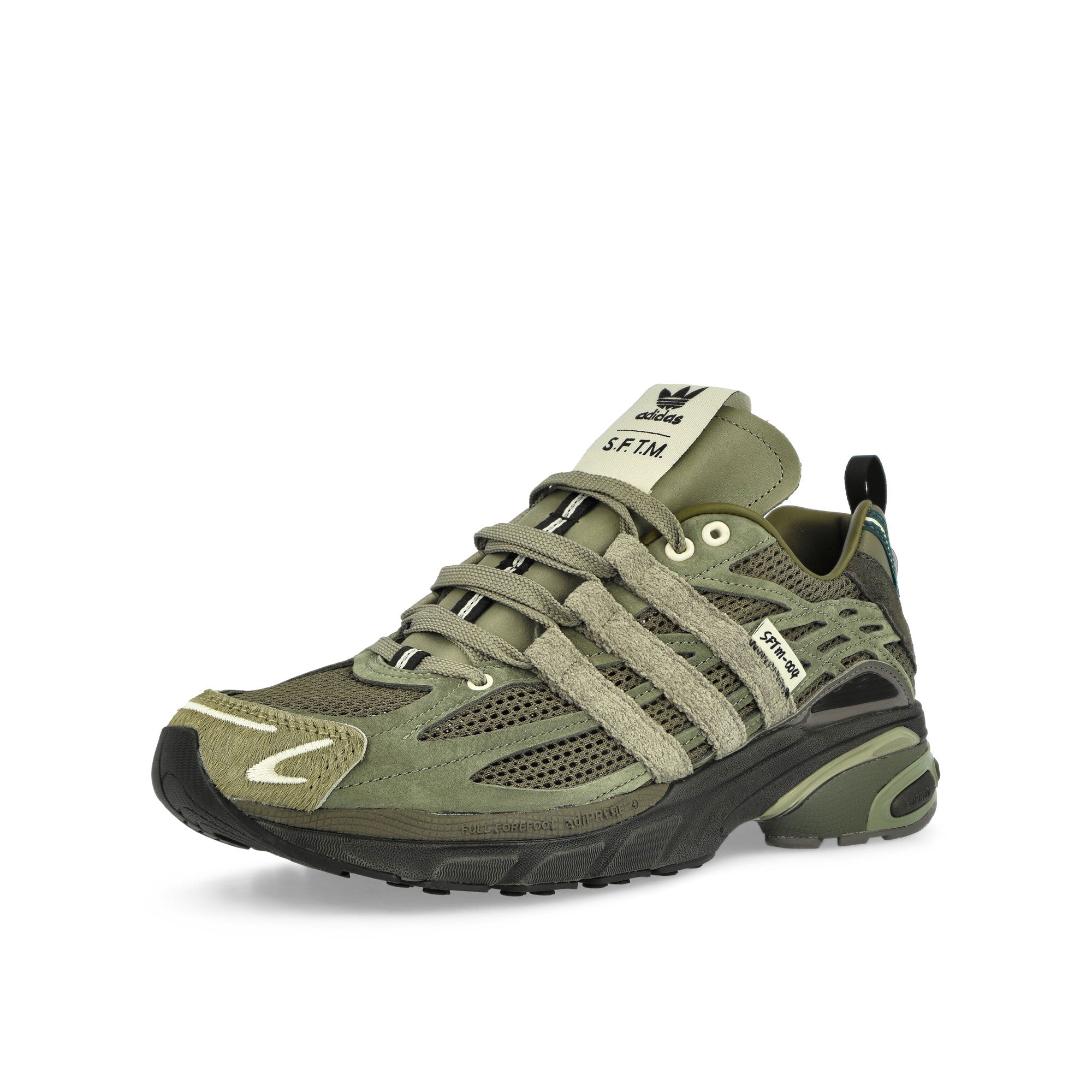 adidas Adistar Cushion Branch / Shadow Green / Night Cargo Low Top Sneakers Close Up | Overkill