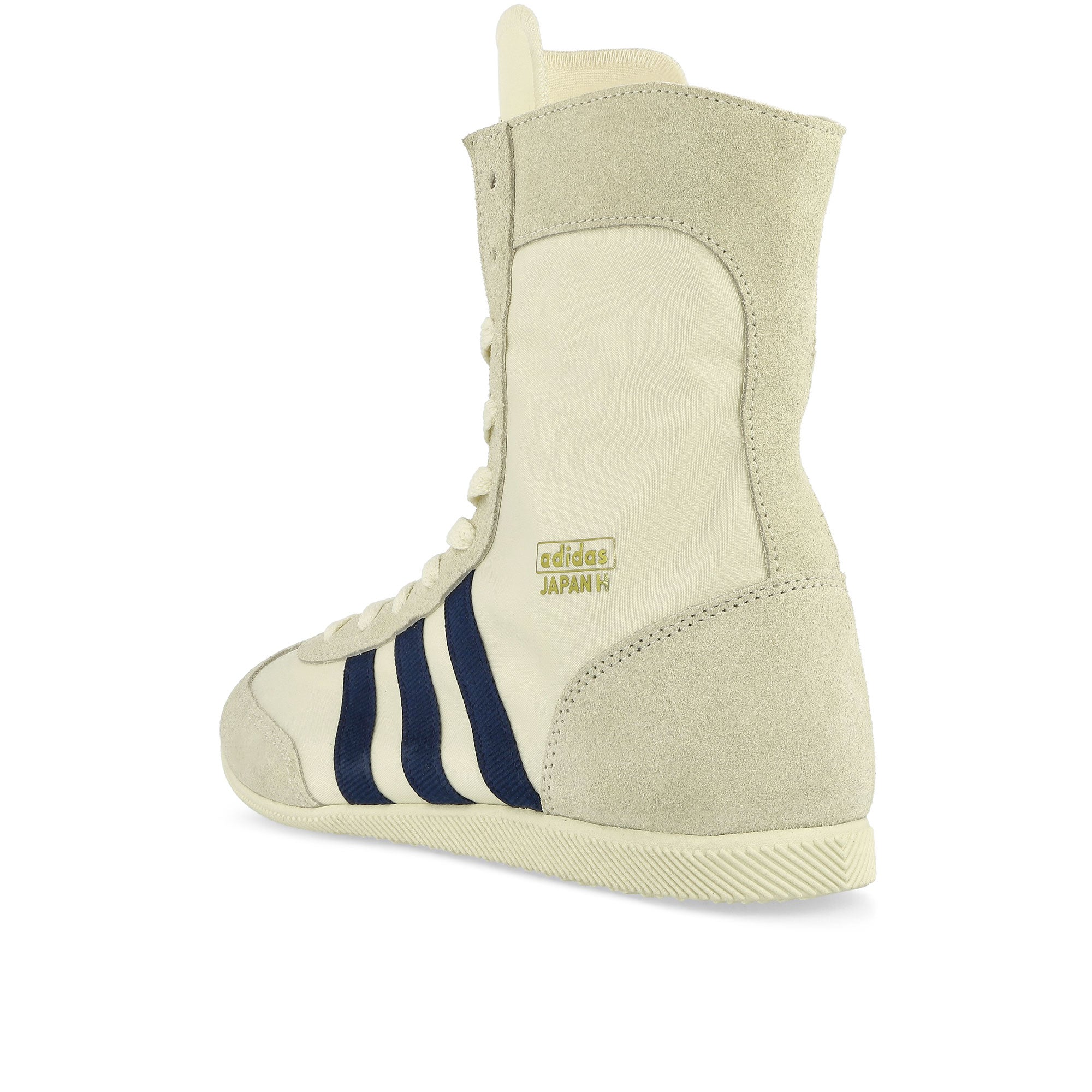 adidas Japan H W Cream White / Dark Blue / Gold Metallic High Top Sneakers Material | Overkill