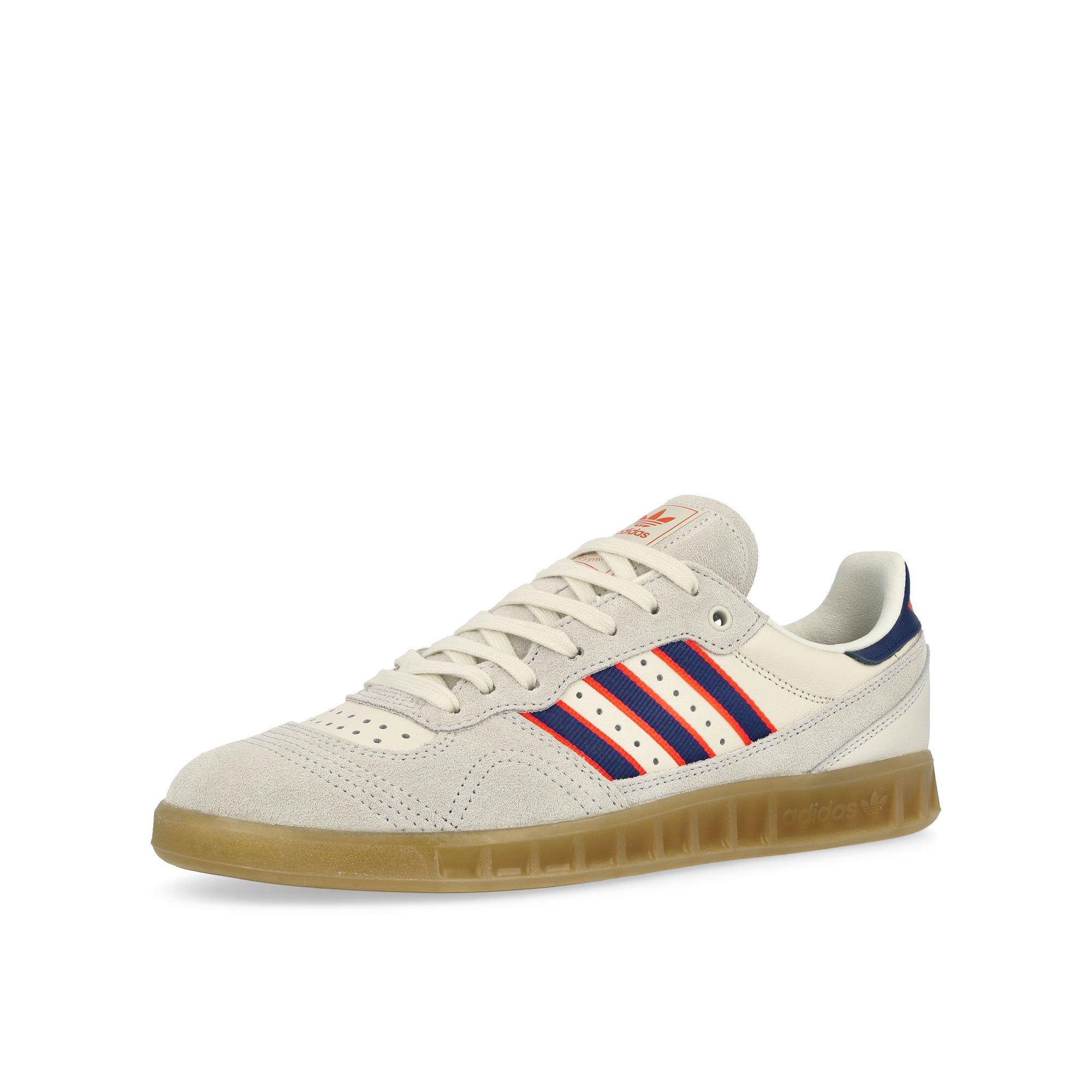 adidas Handball Top RM Crystal White / Victory Blue / Solar Red Low Top Sneaker JR8369 Close-up | Overkill