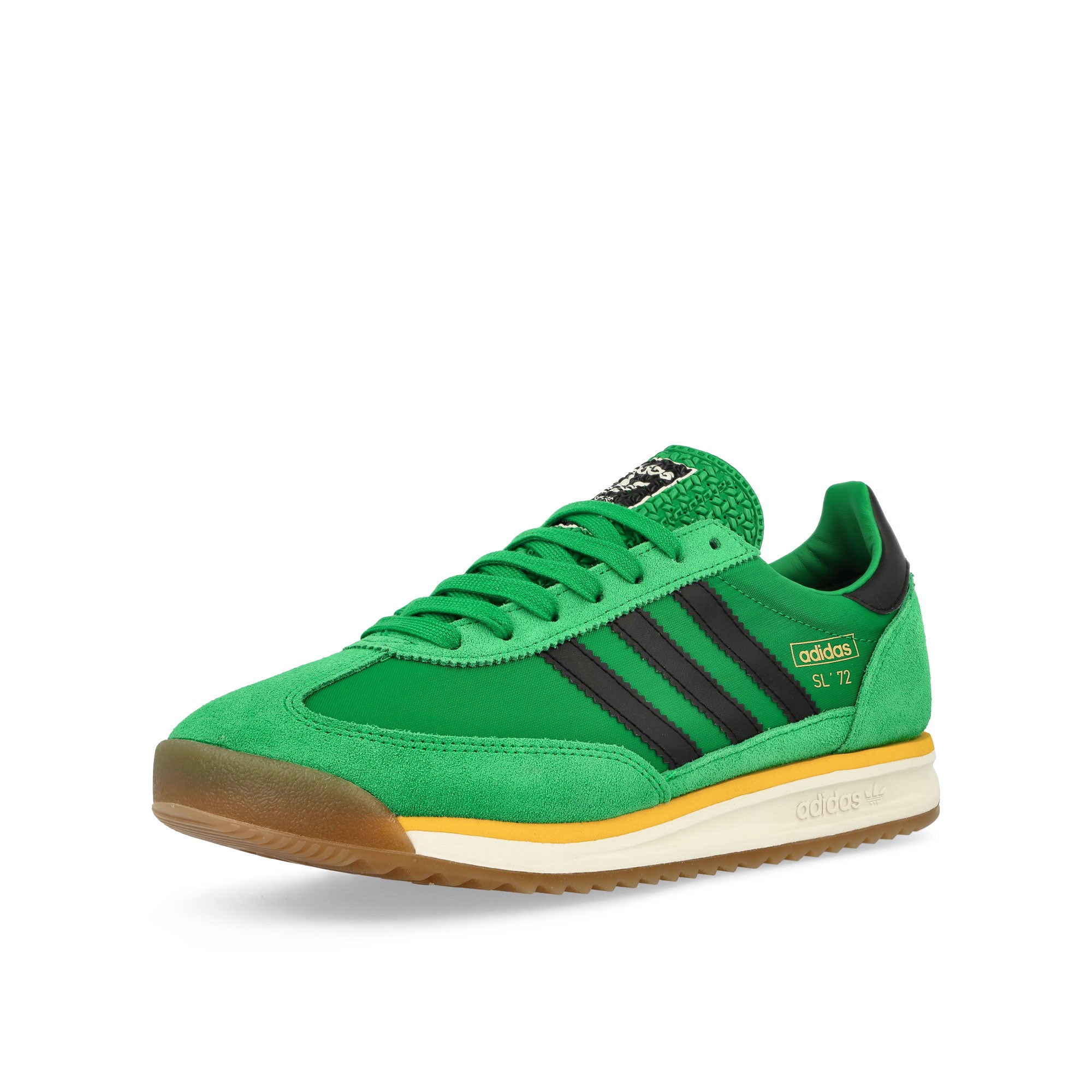 adidas SL 72 RS Green / Off White / Crew Yellow Low Top Sneakers Close Up | Overkill
