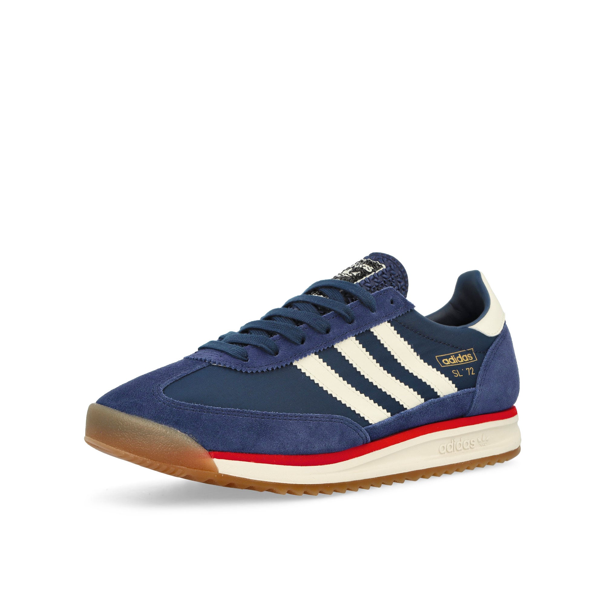 adidas SL 72 RS Dark Blue / Off White / Red Low Top Sneakers Close Up | Overkill