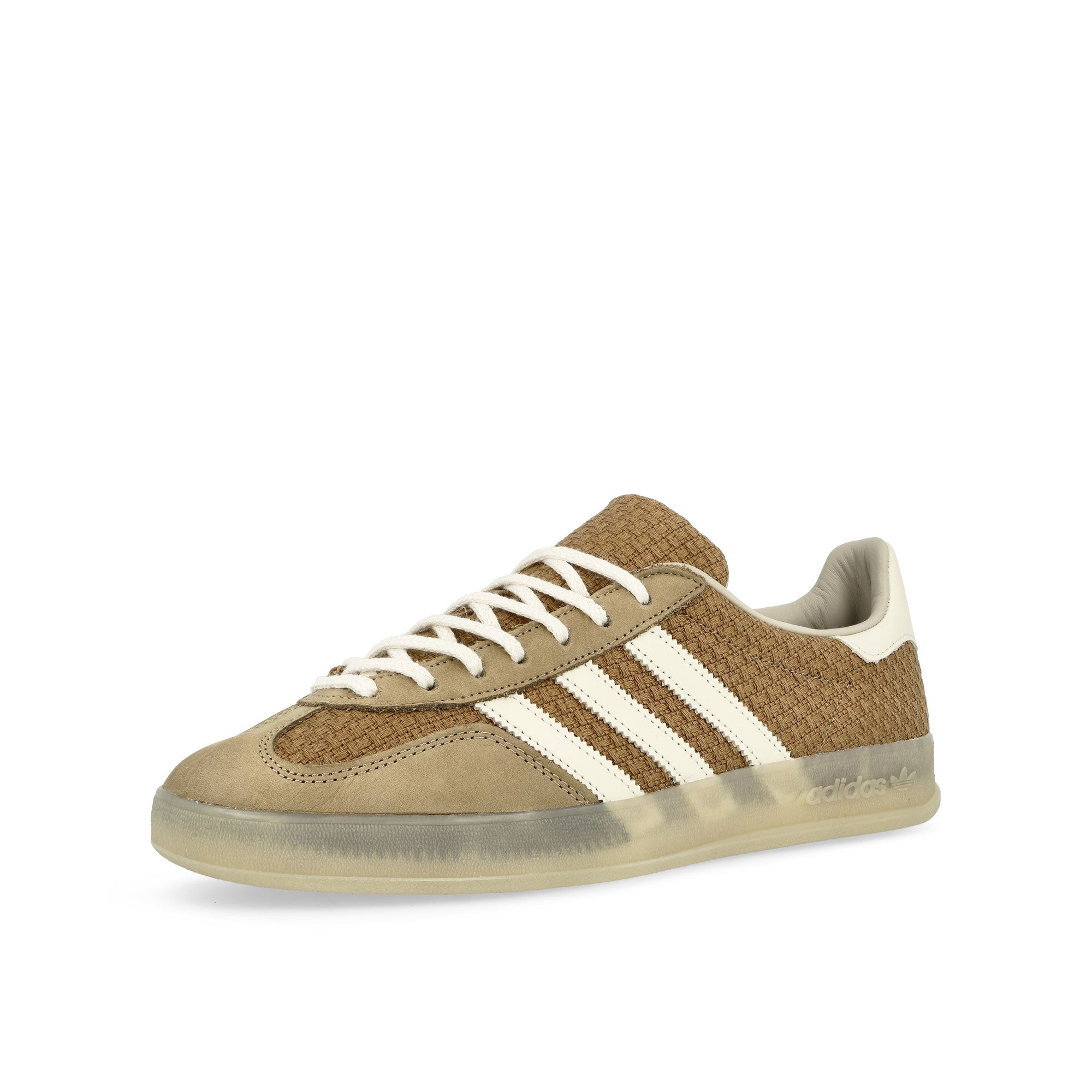adidas Gazelle Indoor Brown Desert / Wonder White / Magic Beige Low Top Sneakers JR8851 Close-up | Overkill