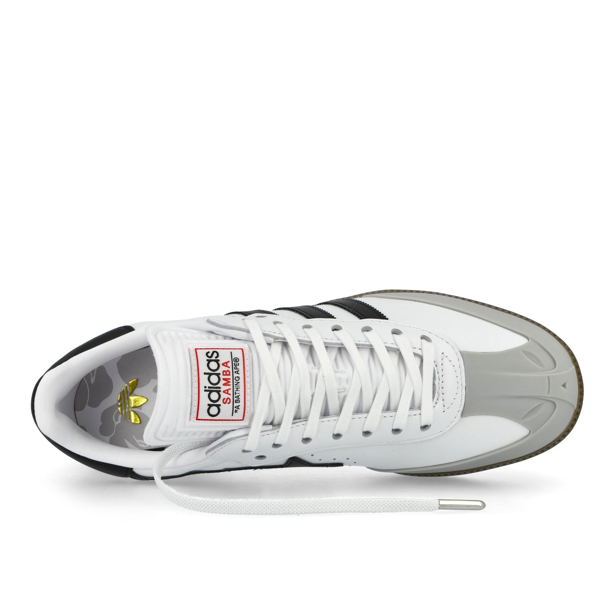 adidas BAPE x adidas Samba Footwear White / Core Black / Gum 5 Low Top Sneakers JR9245 Detailfoto | Overkill