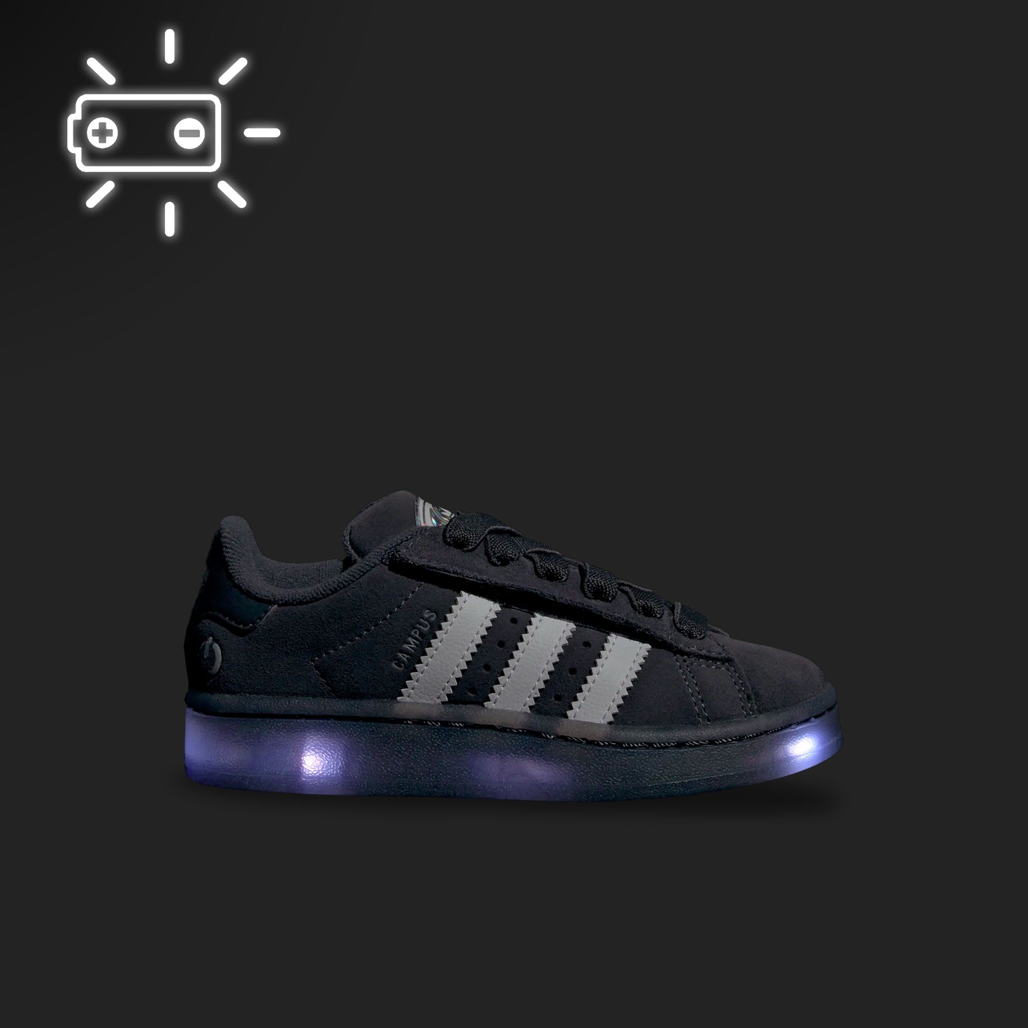 adidas Campus 00S Led Lights CF EL C Grey Five / Footwear White / Grey Two Low Top Sneakers JS1281 Material | Overkill
