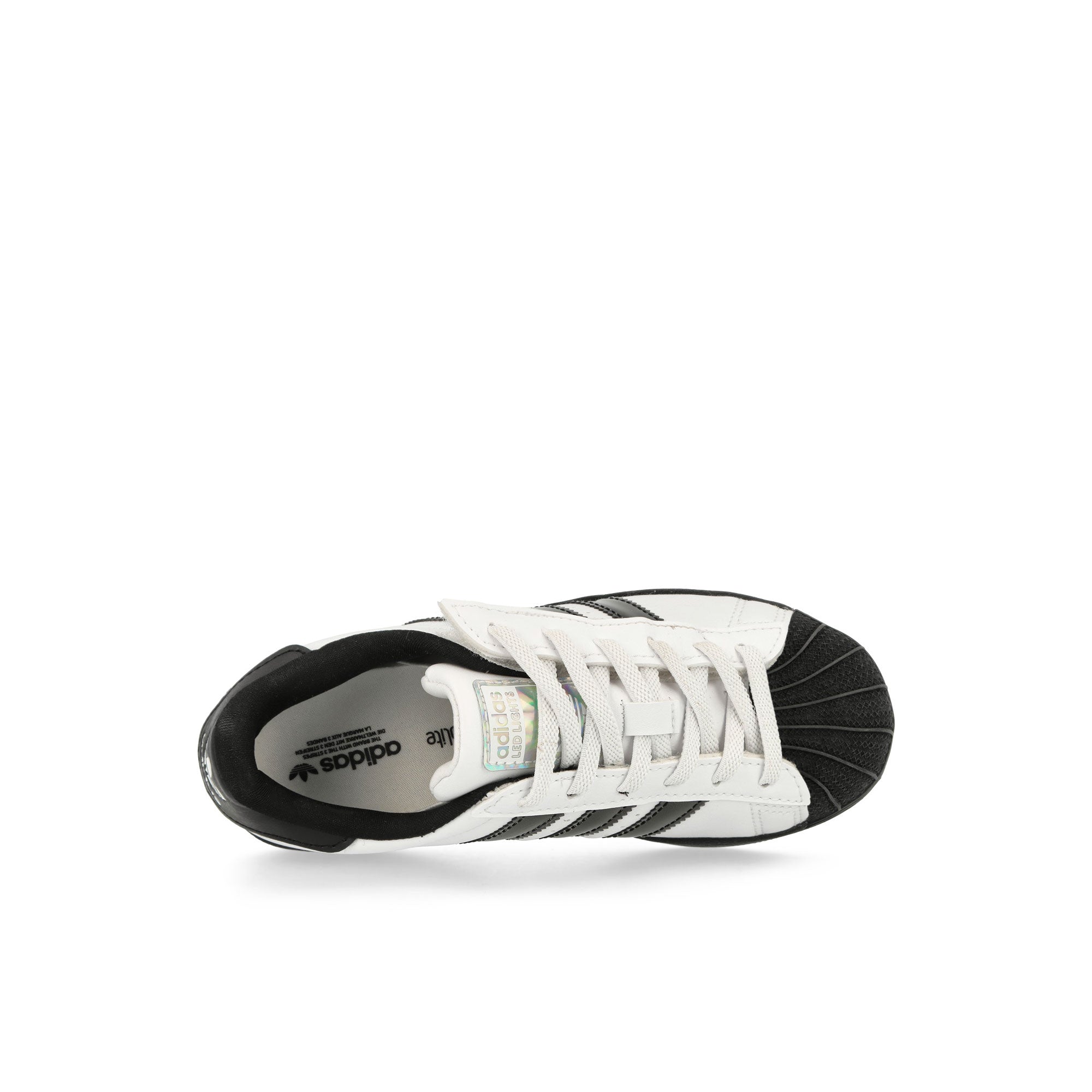 adidas Superstar LED Lights CF EL C Footwear White / Core Black / Footwear White Kids Sneaker JS1290 Detail View 1 | Overkill