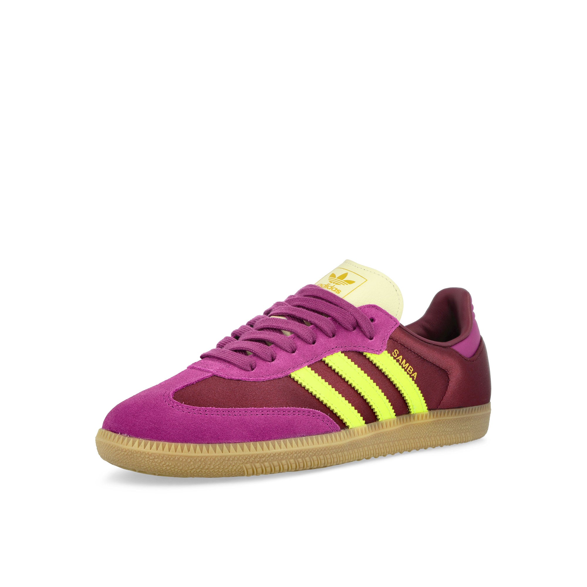 adidas Samba OG W Maroon / Rich Mauve / Gum 3 Low Top Sneakers Close Up | Overkill