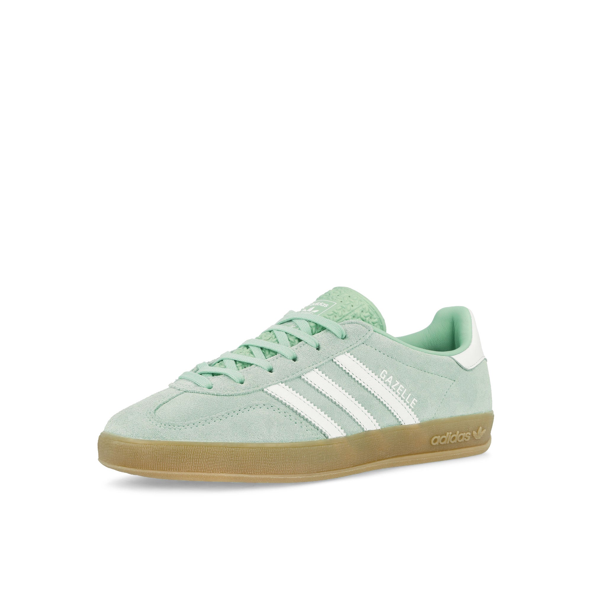 adidas Gazelle Indoor W Ash Green / Footwear White / Gum 3 Low Top Sneaker JS1396 Close-up | Overkill