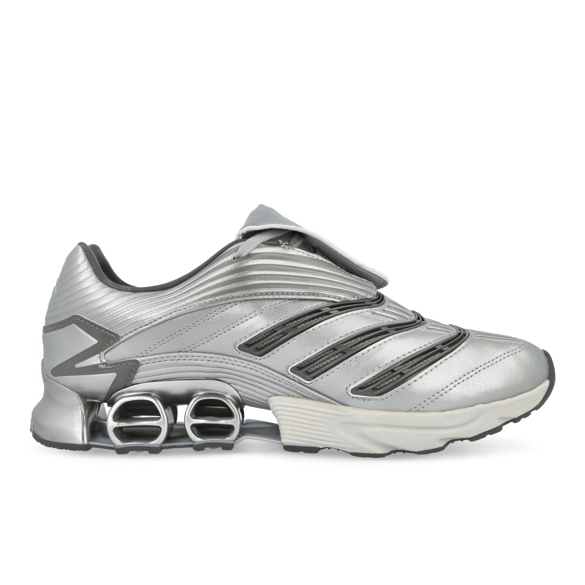 adidas Predator Megaride Grey Two / Grey Four / Silver Metallic Low Top Sneakers JS1555 Silhouette | Overkill