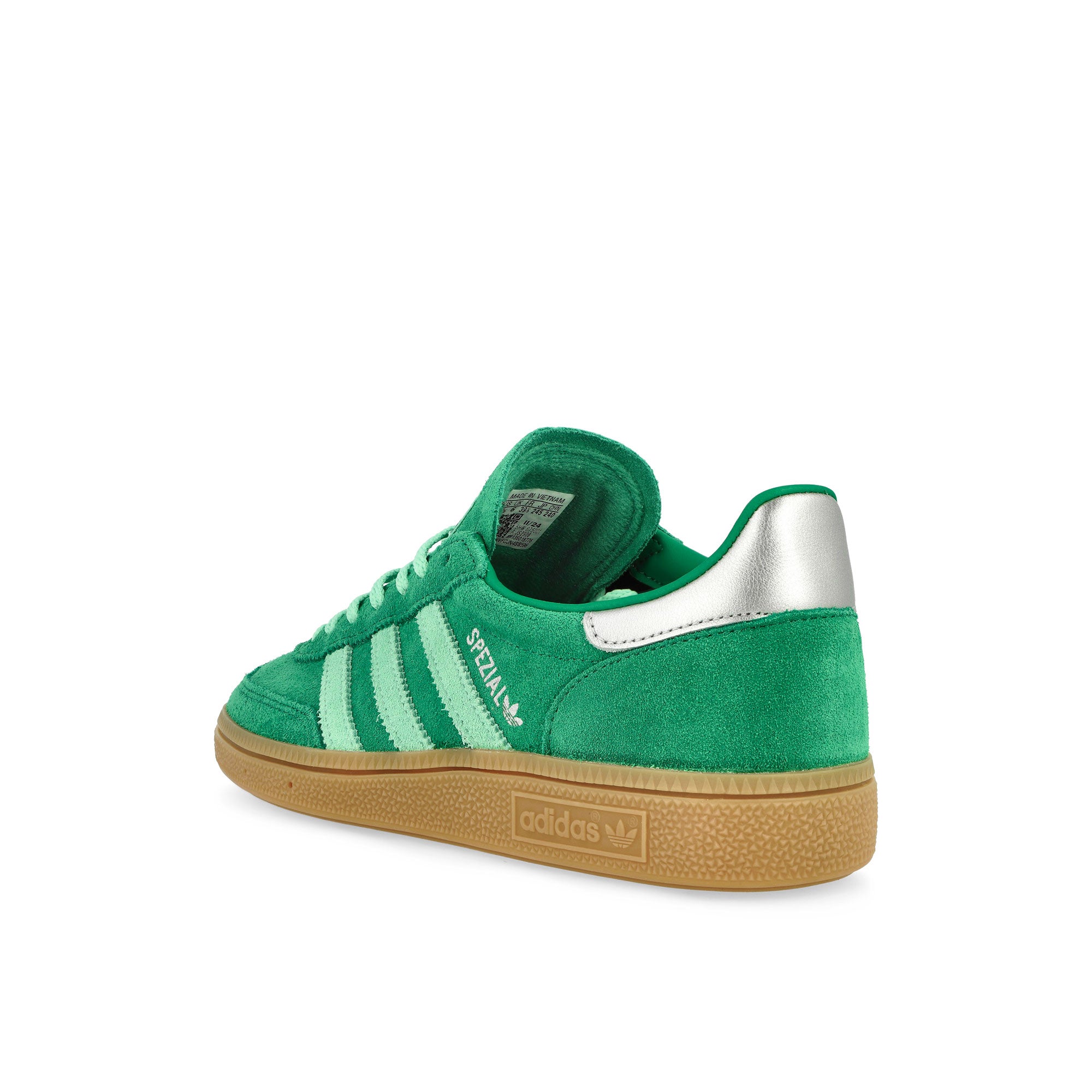 adidas Handball Spezial W Semi Court Green / Clear Mint / Gum 1 Low Top Sneakers Material | Overkill