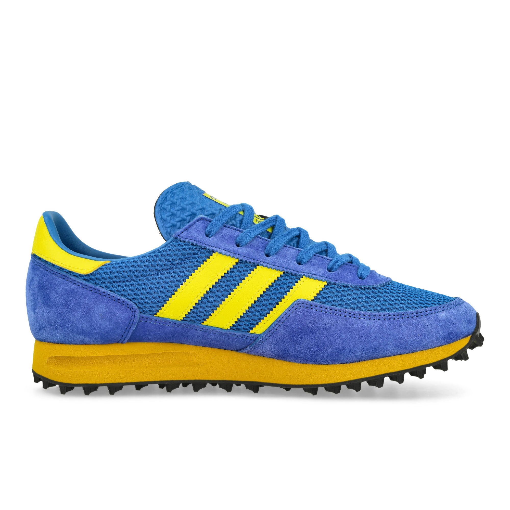 adidas TRX Mesh SPZL Hi-Res Blue / Shock Yellow / Glory Blue Low Top Sneakers Silhouette | Overkill