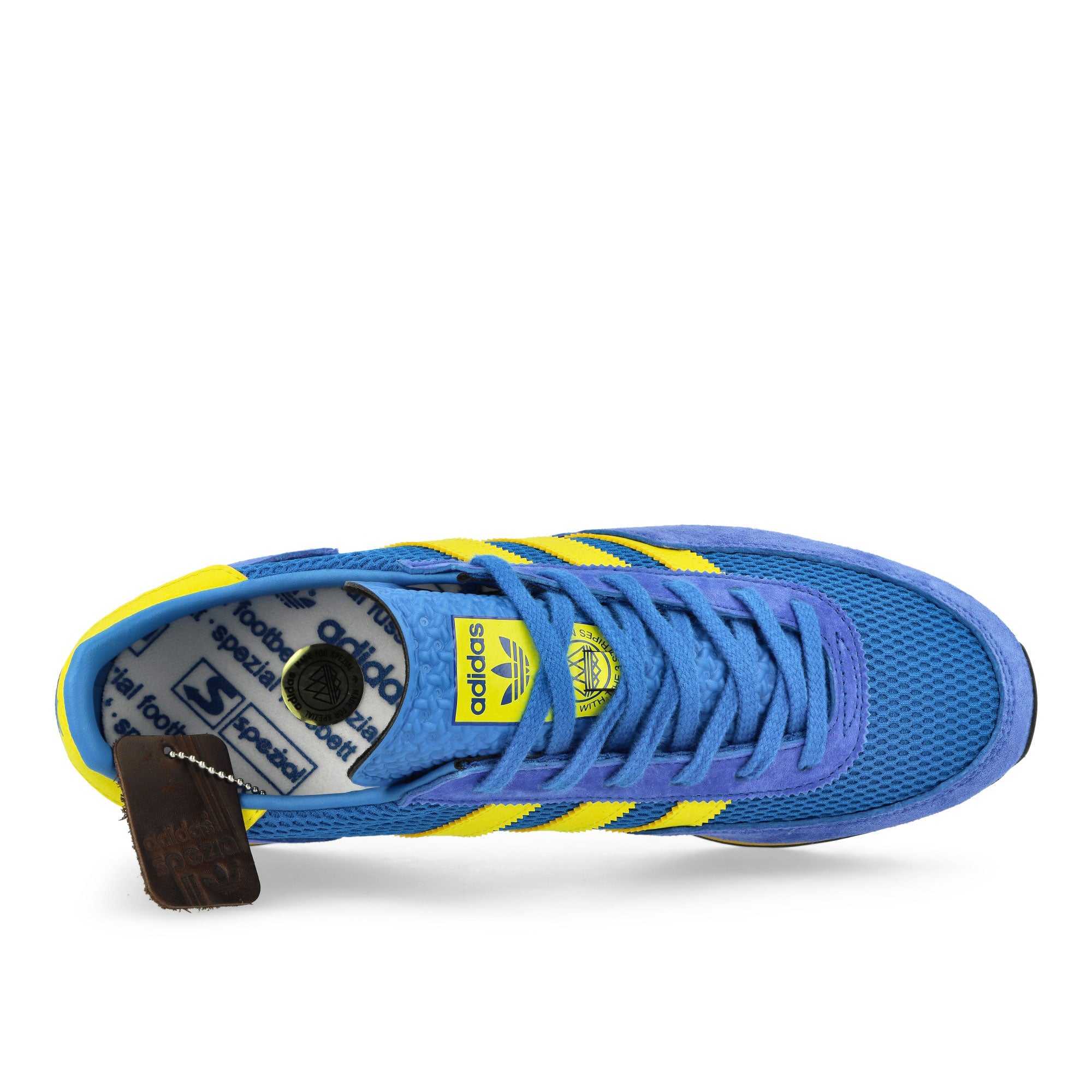 adidas TRX Mesh SPZL Hi-Res Blue / Shock Yellow / Glory Blue Low Top Sneakers Detailfoto | Overkill