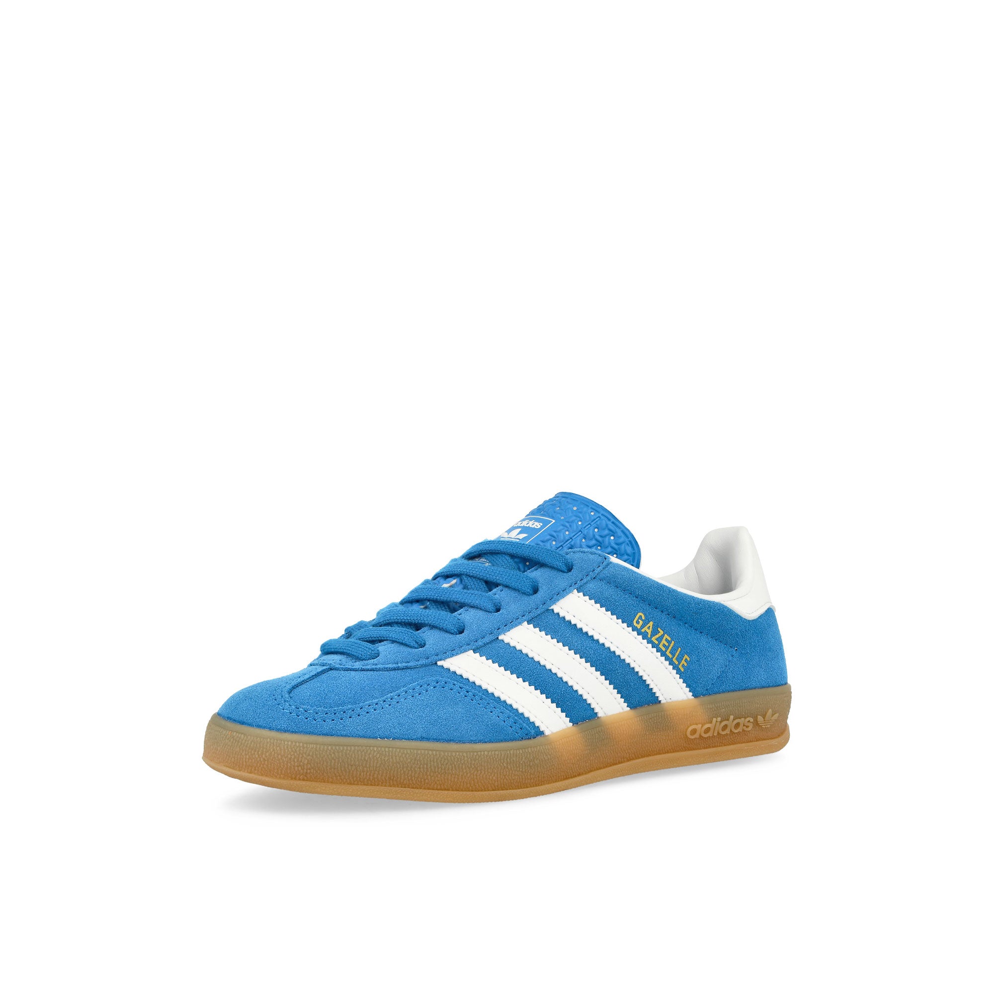 adidas Gazelle Indoor J Bluebird / Footwear White / Gum 2 Low Top Sneakers Close Up | Overkill