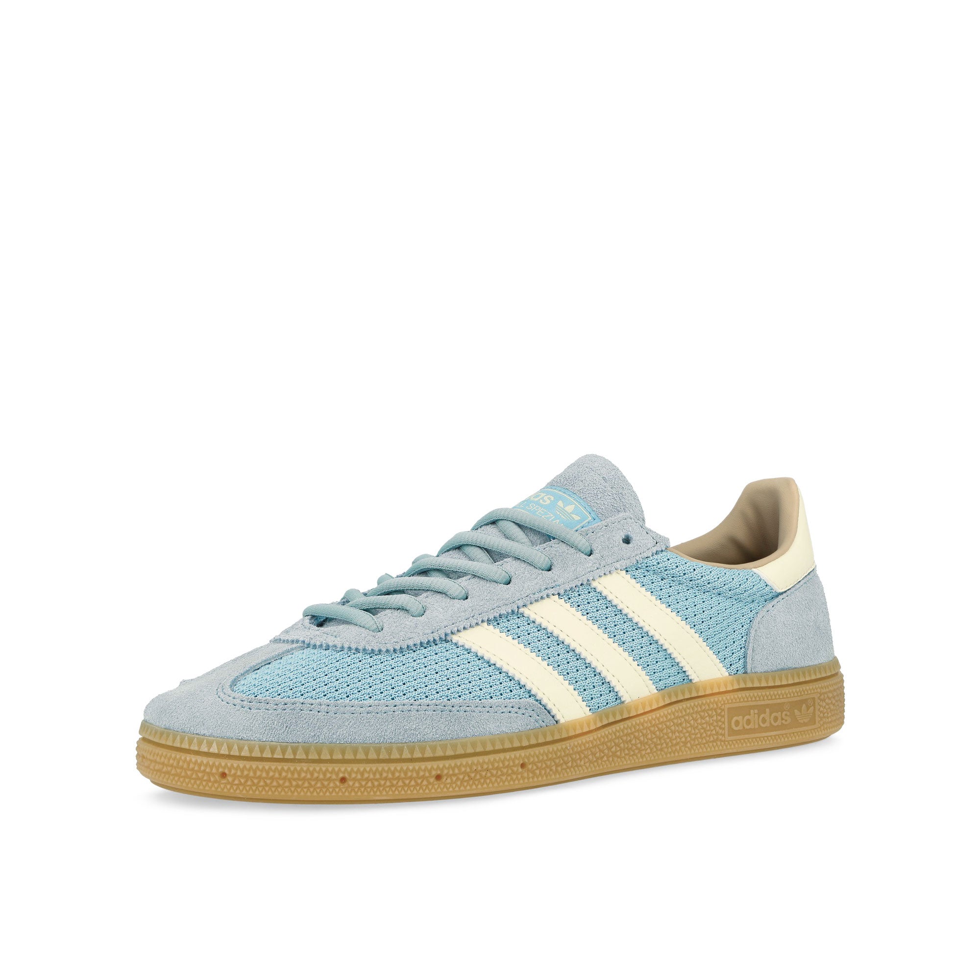 adidas Handball Spezial Clear Sky / Cream White / Warm Sandstone Low Top Sneaker JS3866 Close-up | Overkill